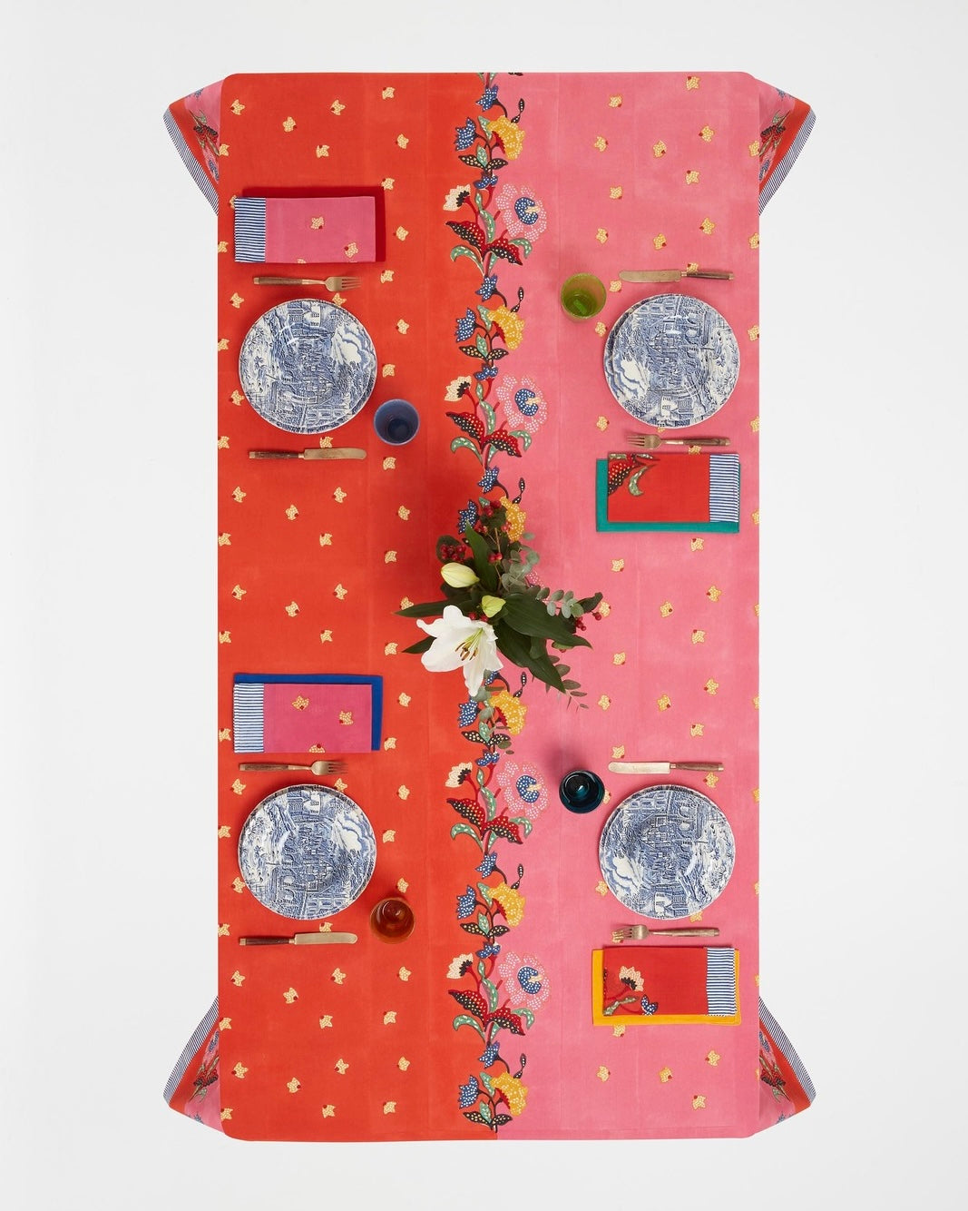 Lisa Corti Indonesian Red Rose Tablecloth