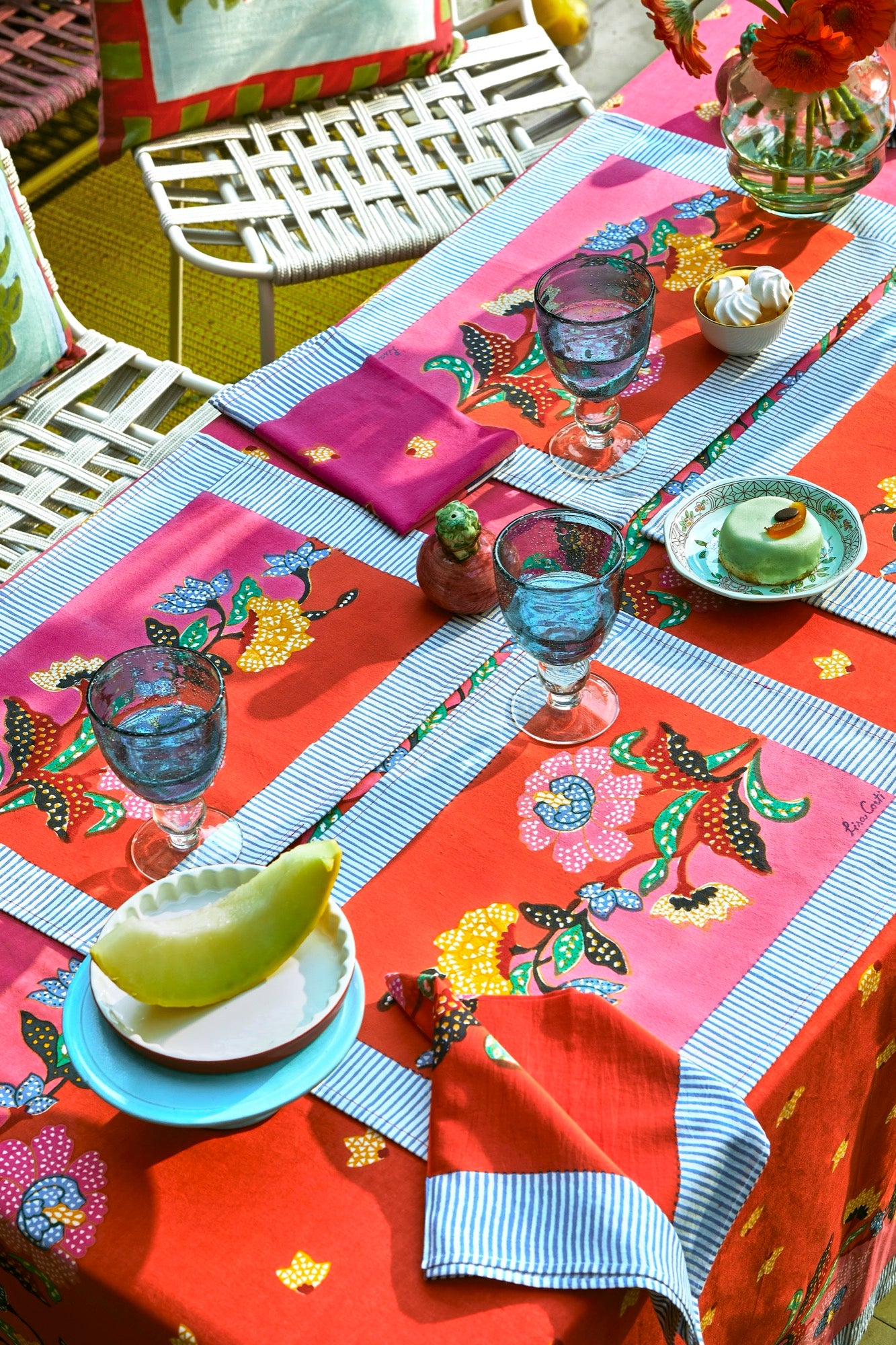 Lisa Corti Indonesian Red Rose Napkin