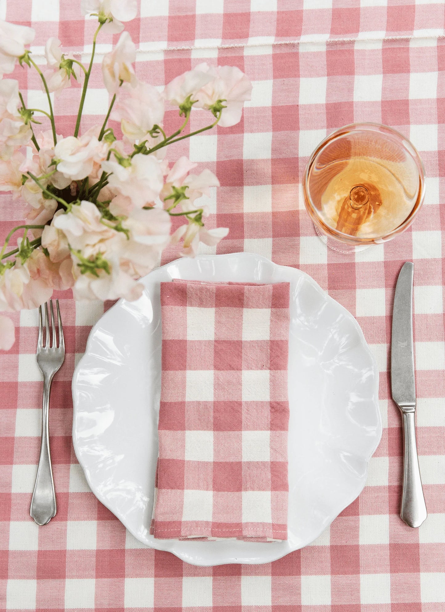 Gingham Rosa Napkins