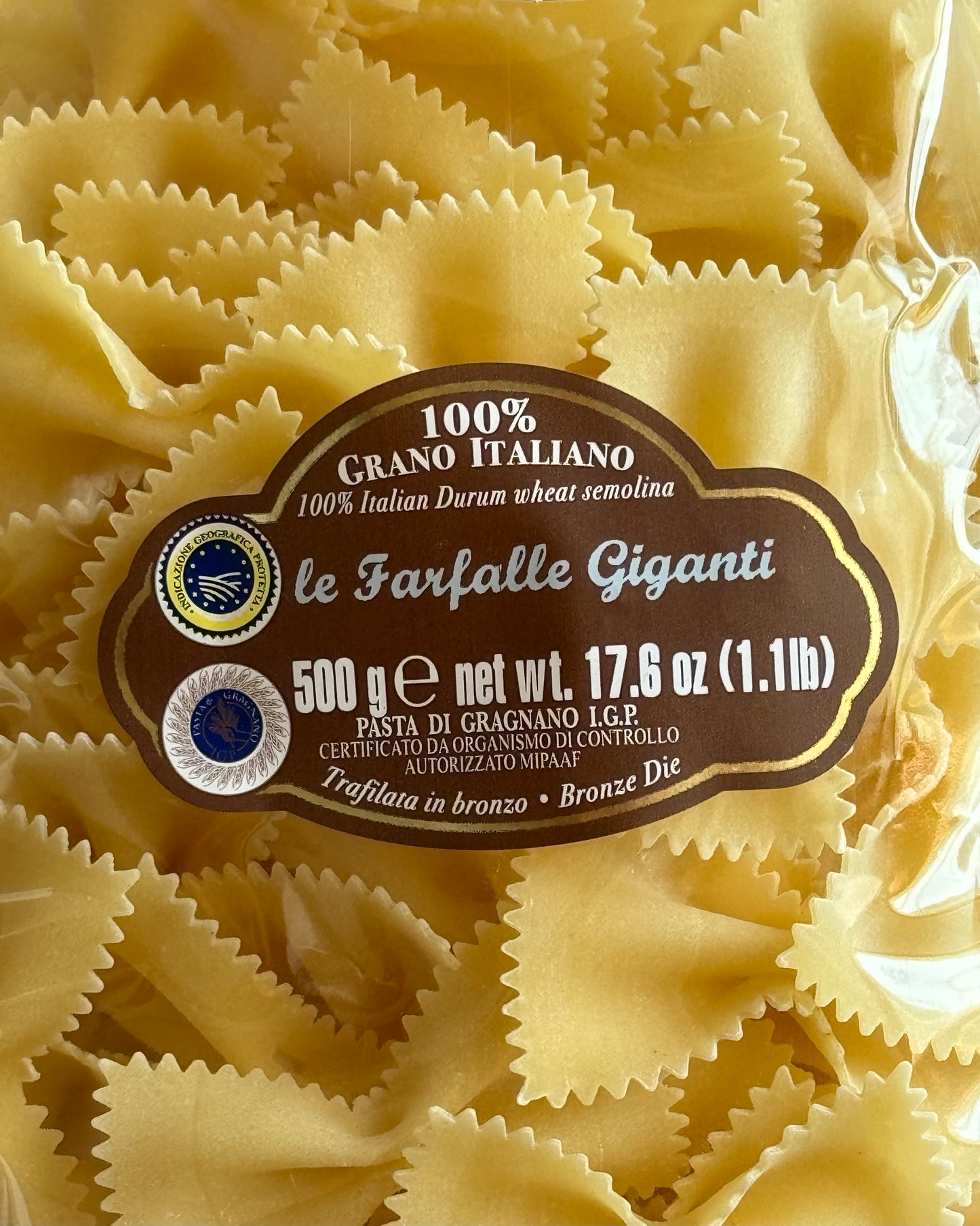 Gragnano La Fabbrica della Pasta Farfalle Giganti IGP