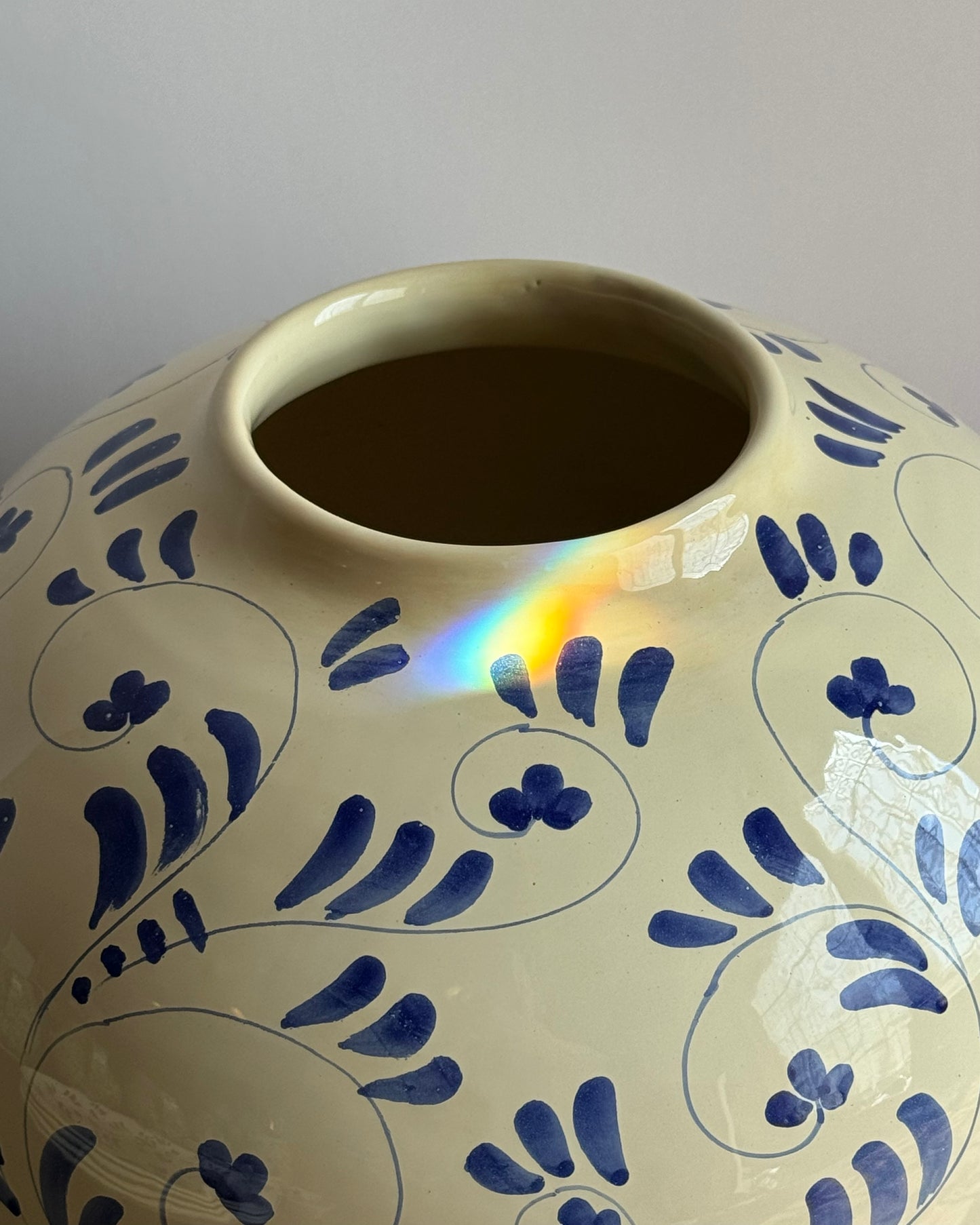 Ceramic "Blue Vines" Flower Vase