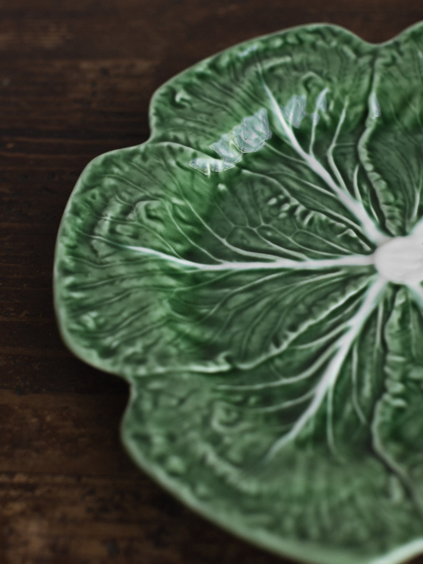 Bordallo Pinheiro Cabbage Charger Plate Green