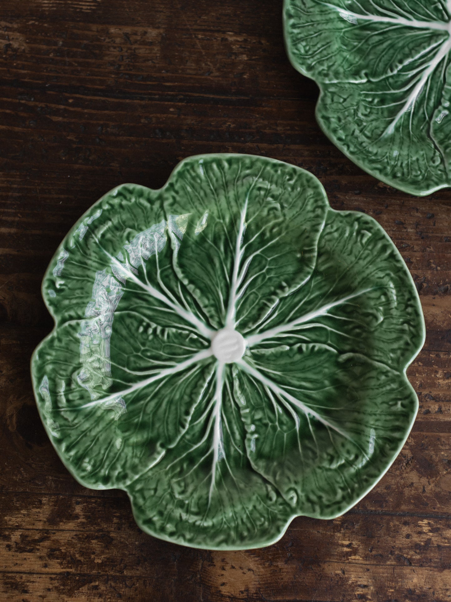 Bordallo Pinheiro Cabbage Charger Plate Green