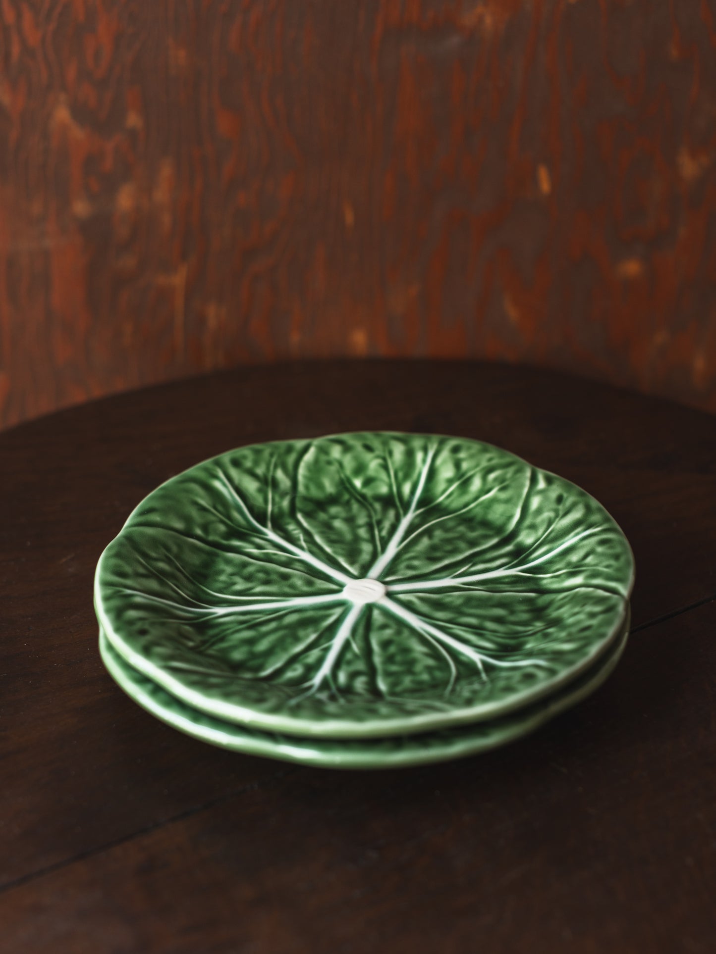 Bordallo Pinheiro Cabbage Dessert Plate Green
