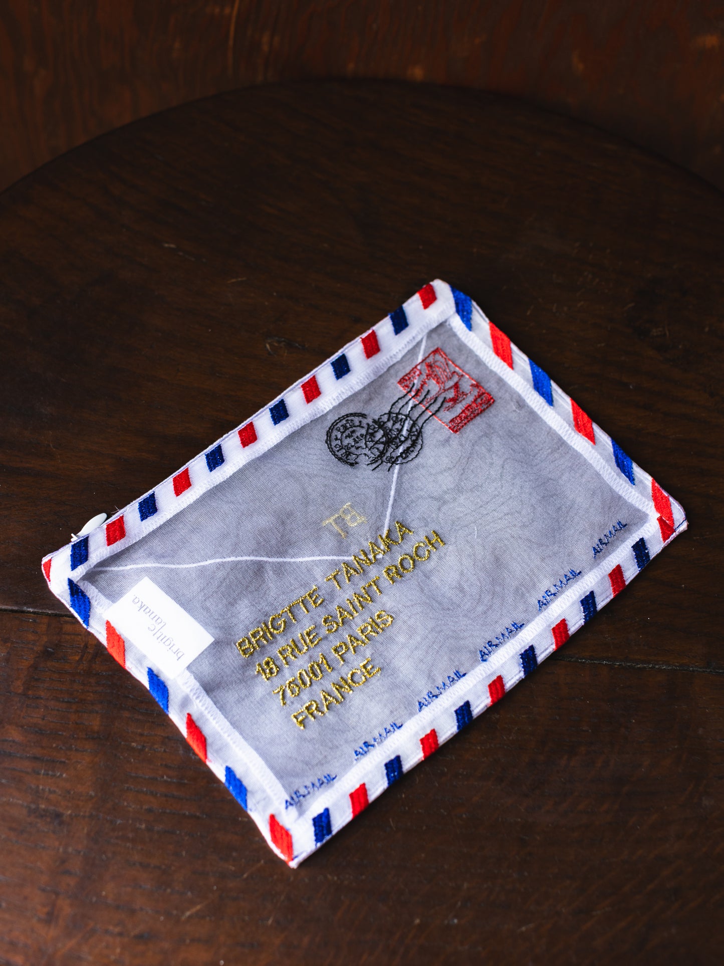 Envelope Embroidered Organza Pouch