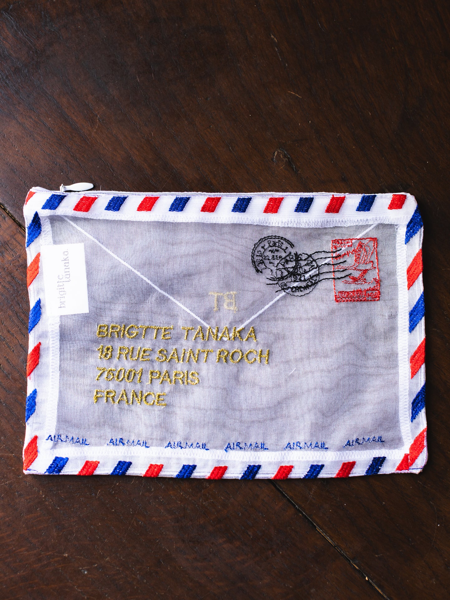 Envelope Embroidered Organza Pouch