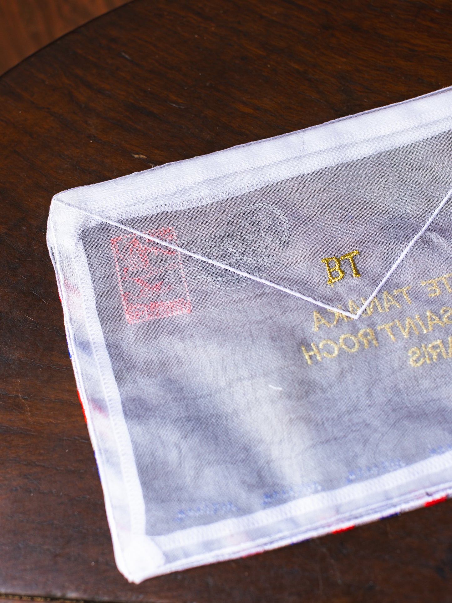Envelope Embroidered Organza Pouch