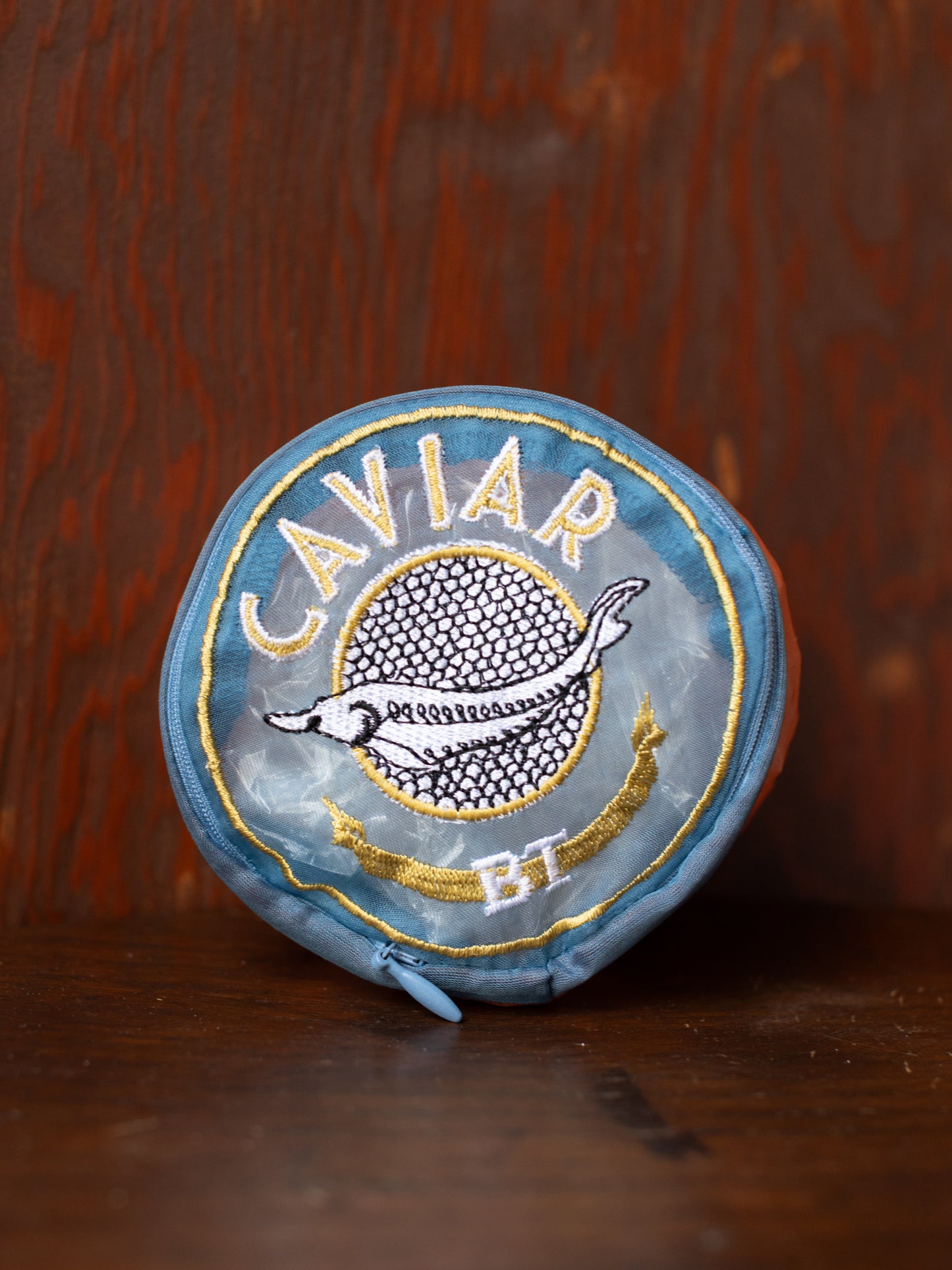 Caviar Embroidered Organza Pouch