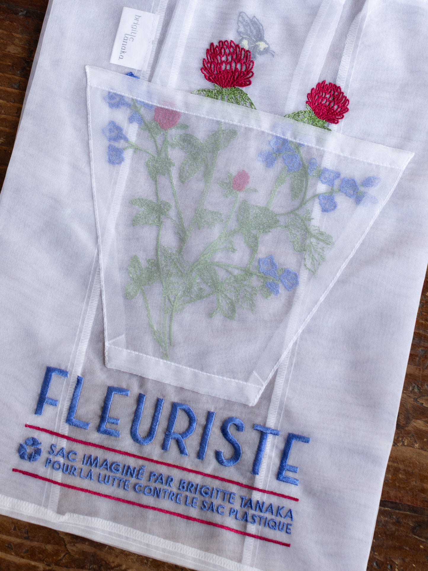 Fleuriste Embroidered Organza Bag