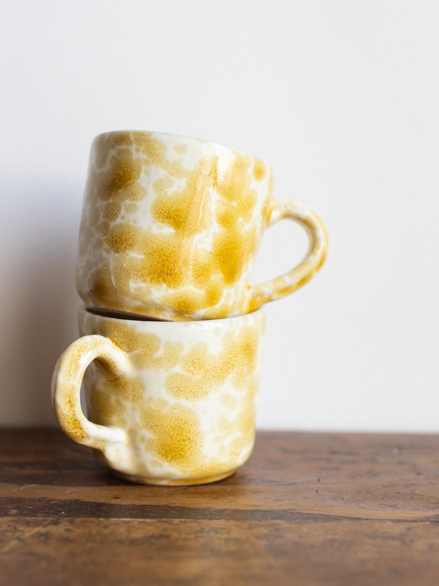 Ceramic Splatter Coffee Cup with Saucer