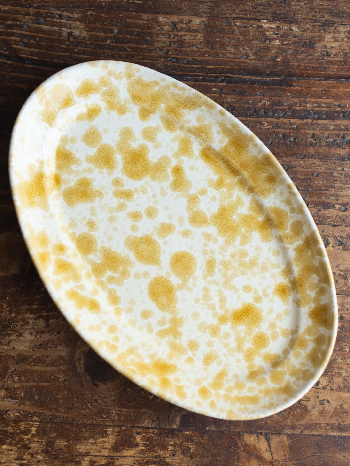 Ceramic Splatter Medium Oval Plate