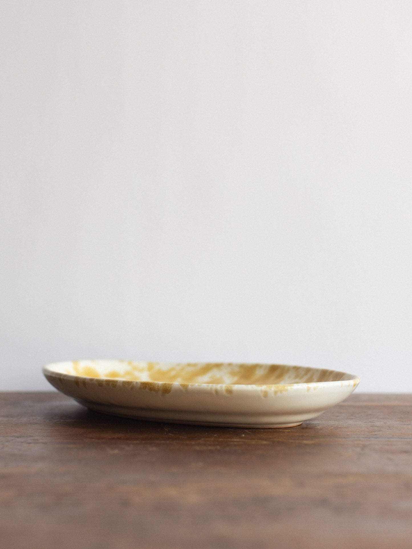 Ceramic Splatter Medium Oval Plate