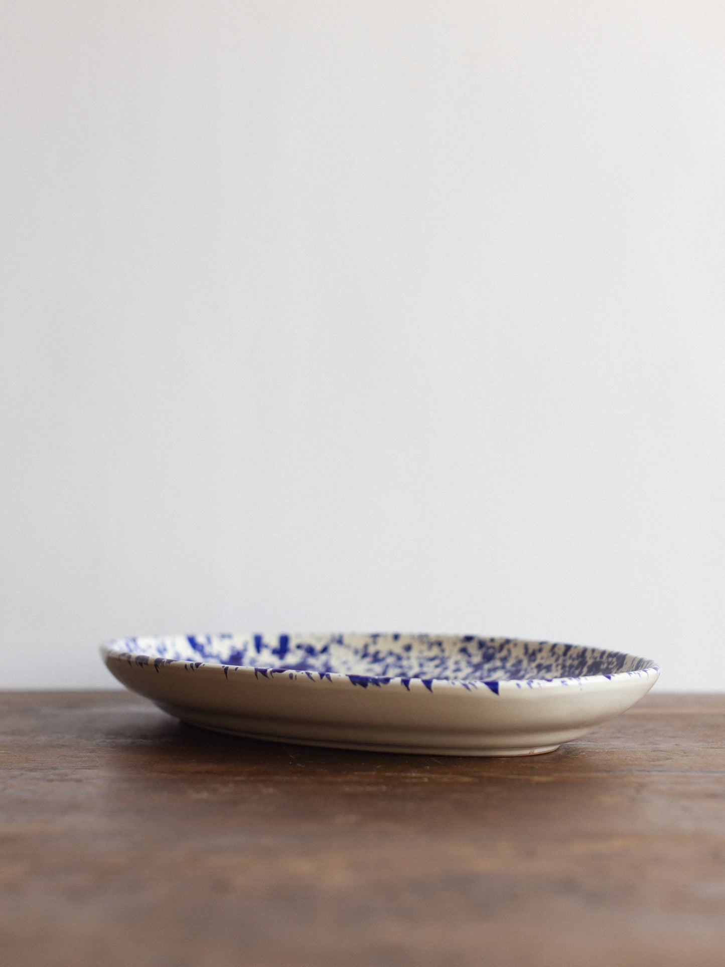 Ceramic Splatter Medium Oval Plate