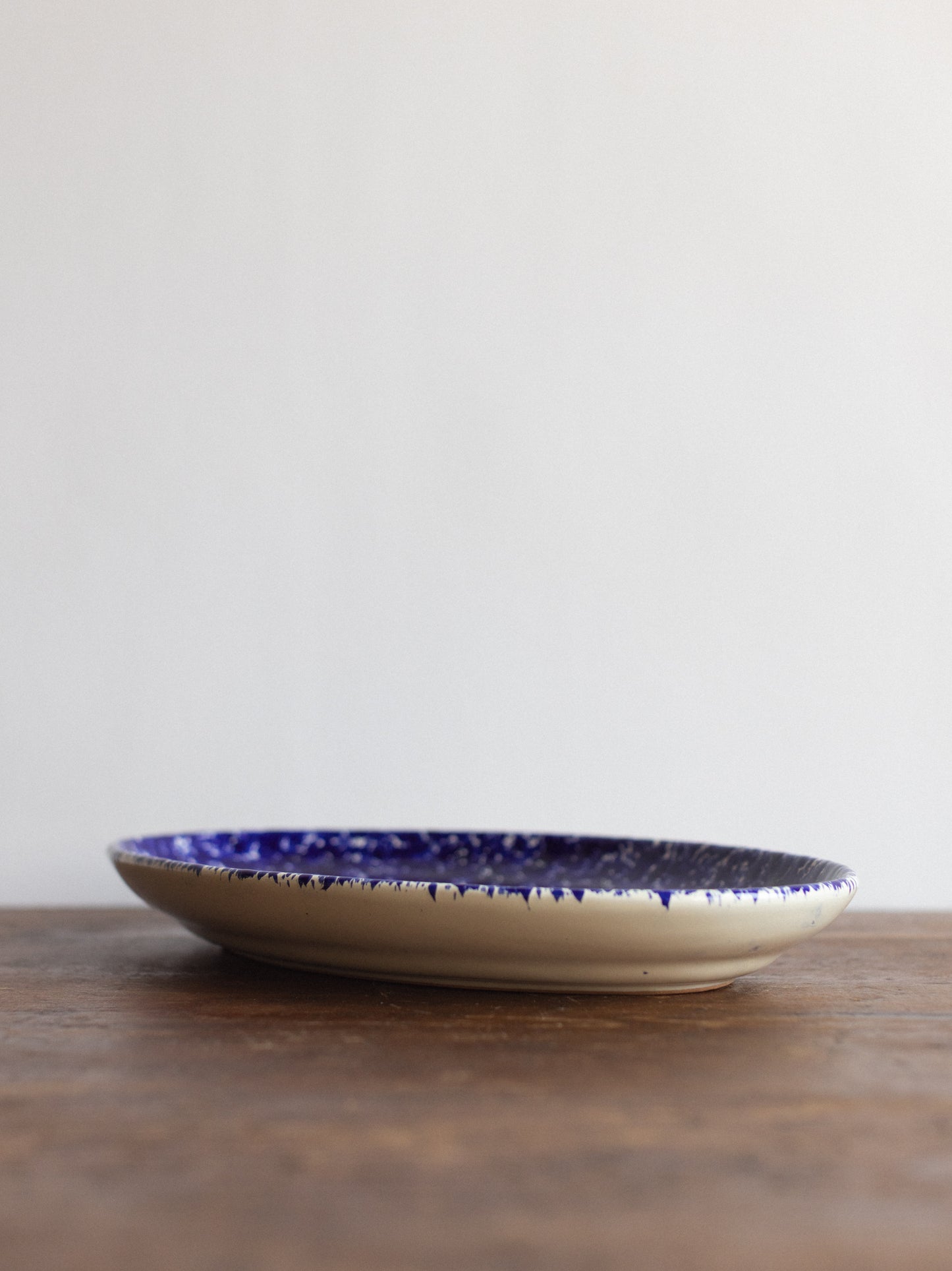 Ceramic Splatter Medium Oval Plate