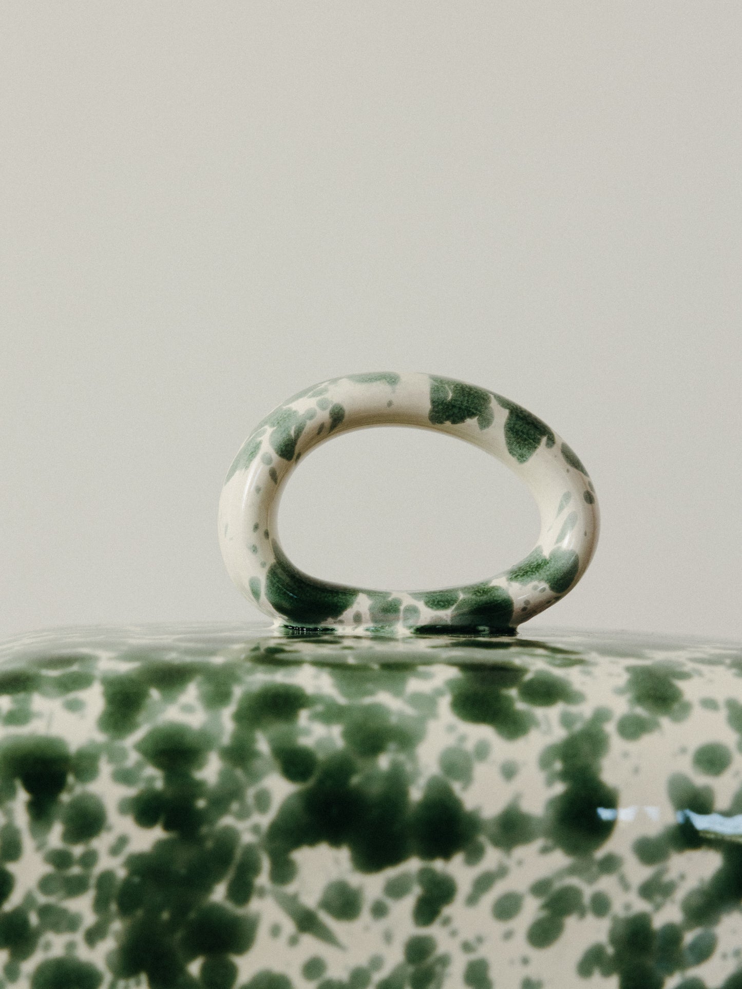 Ceramic Splatter Butter Dish with Lid