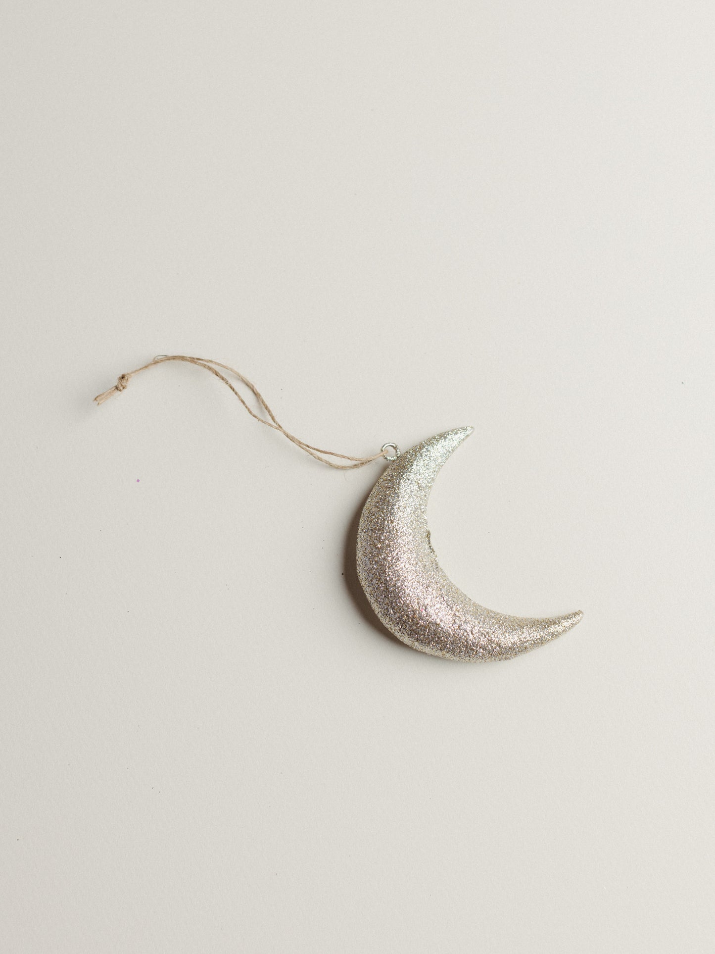 Shimmery Crescent Moon Ornament