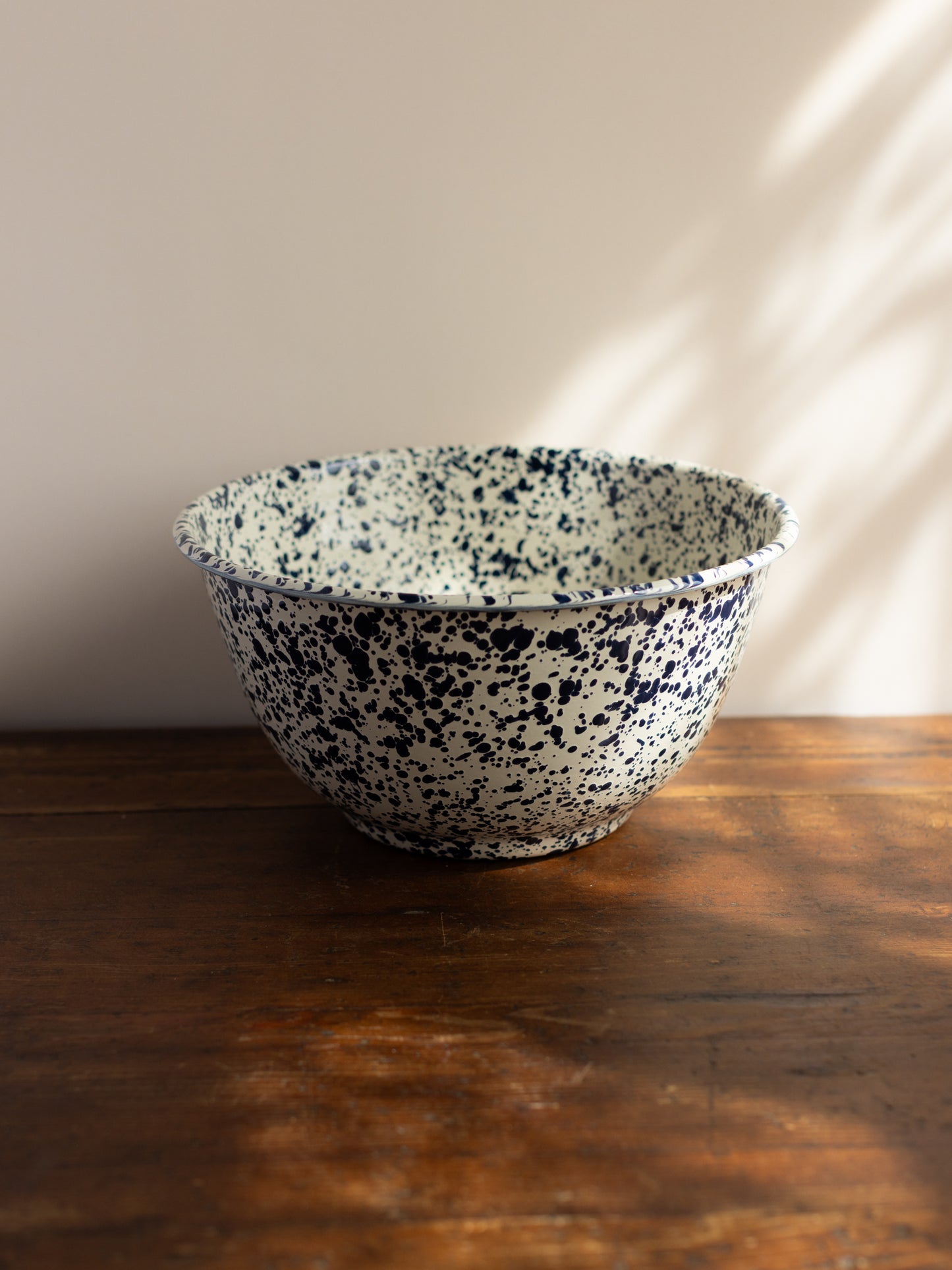 Enamel Splatter Large Salad Bowl