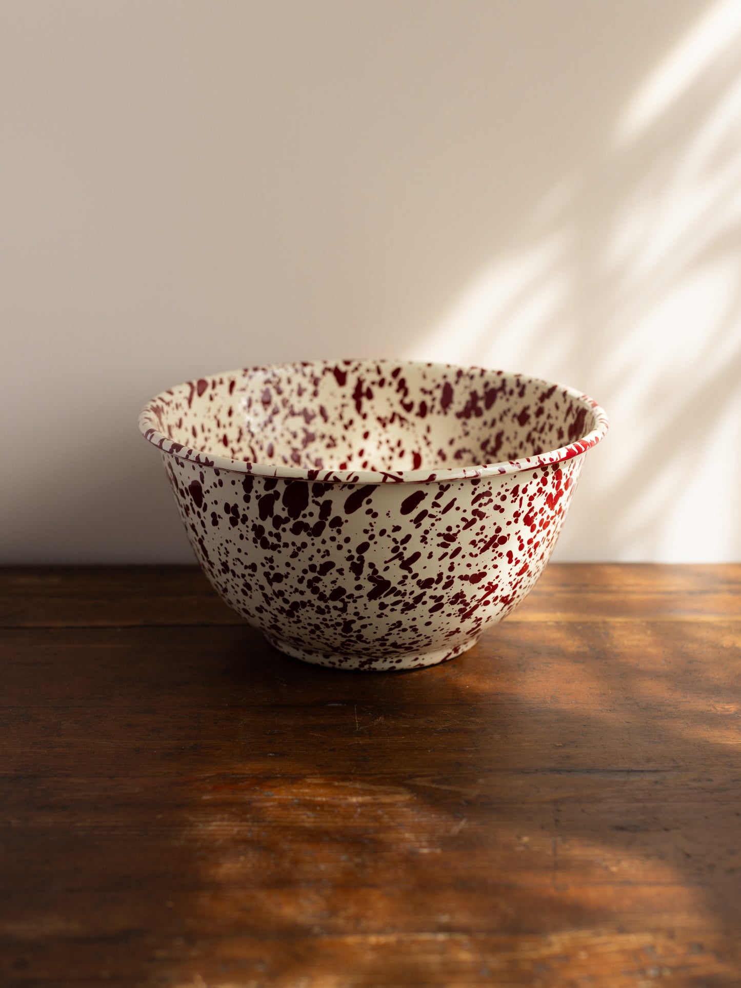 Enamel Splatter Large Salad Bowl