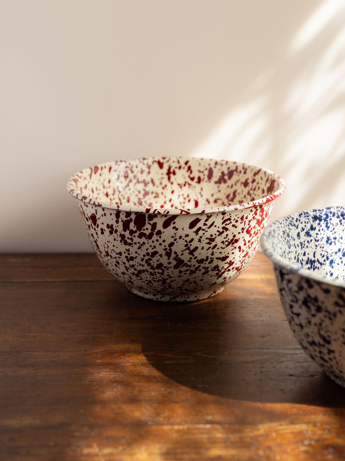 Enamel Splatter Large Salad Bowl