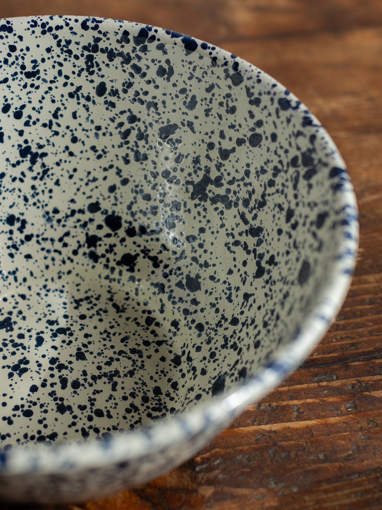 Enamel Splatter Large Salad Bowl