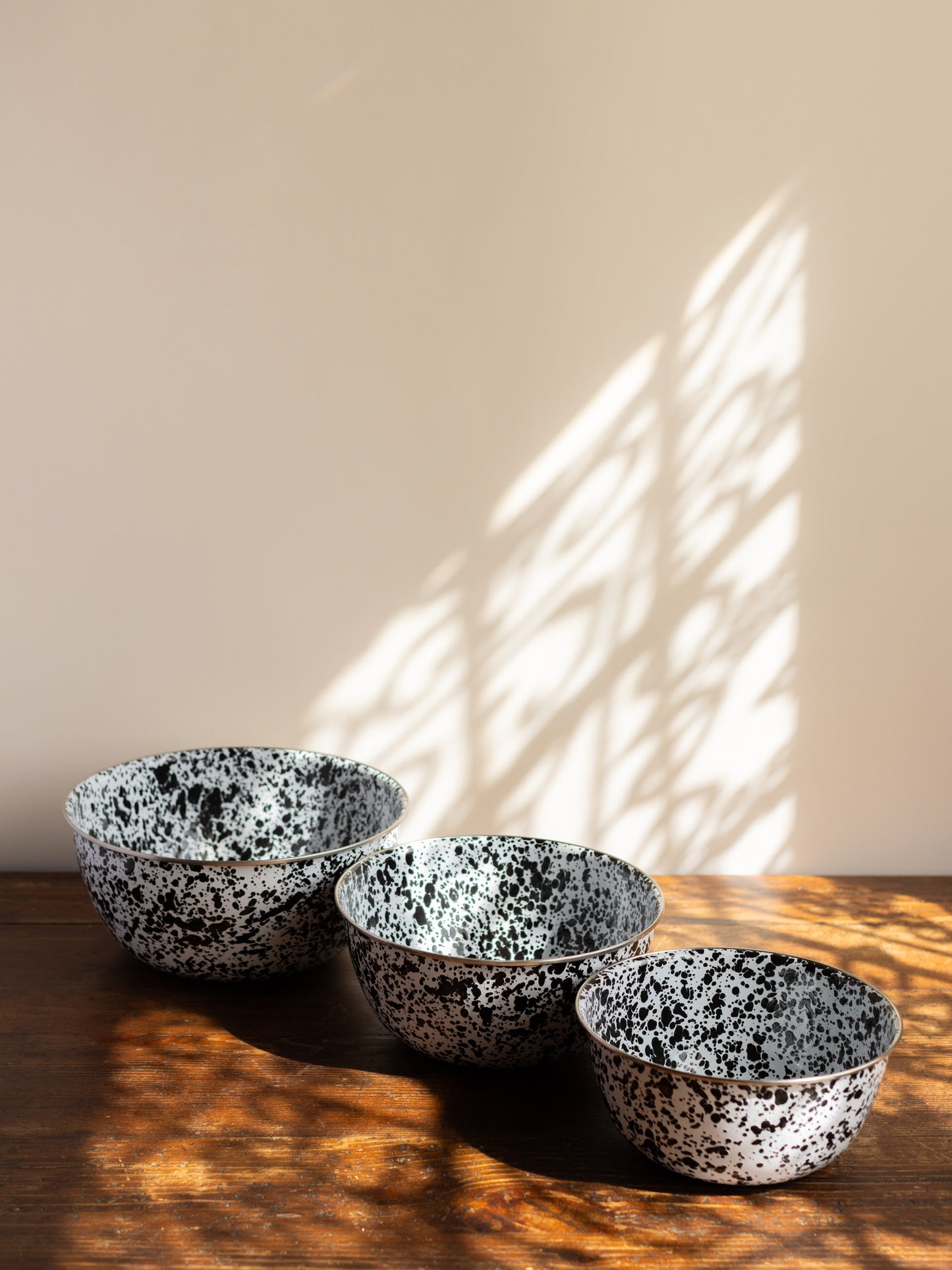 Enamel Splatter 3 Piece Mixing Bowl Set