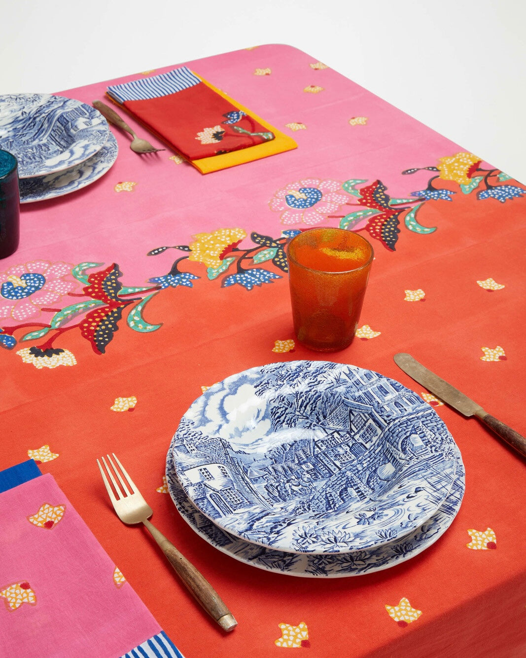 Lisa Corti Indonesian Red Rose Tablecloth