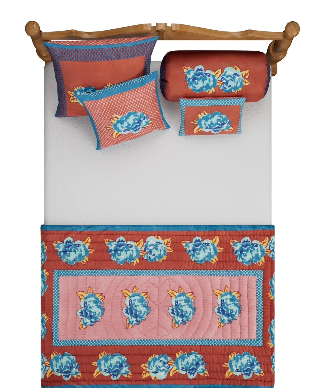 Lisa Corti Double Peonia Rust Old Pink Pillow