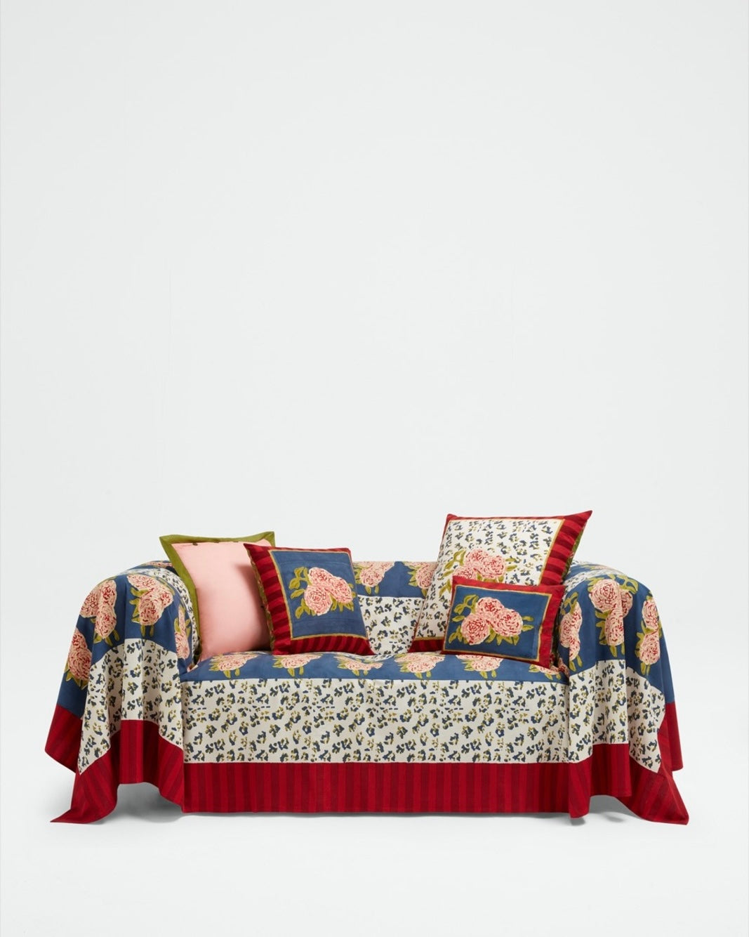Lisa Corti Leopard Stripes Dark Blue Tablecloth