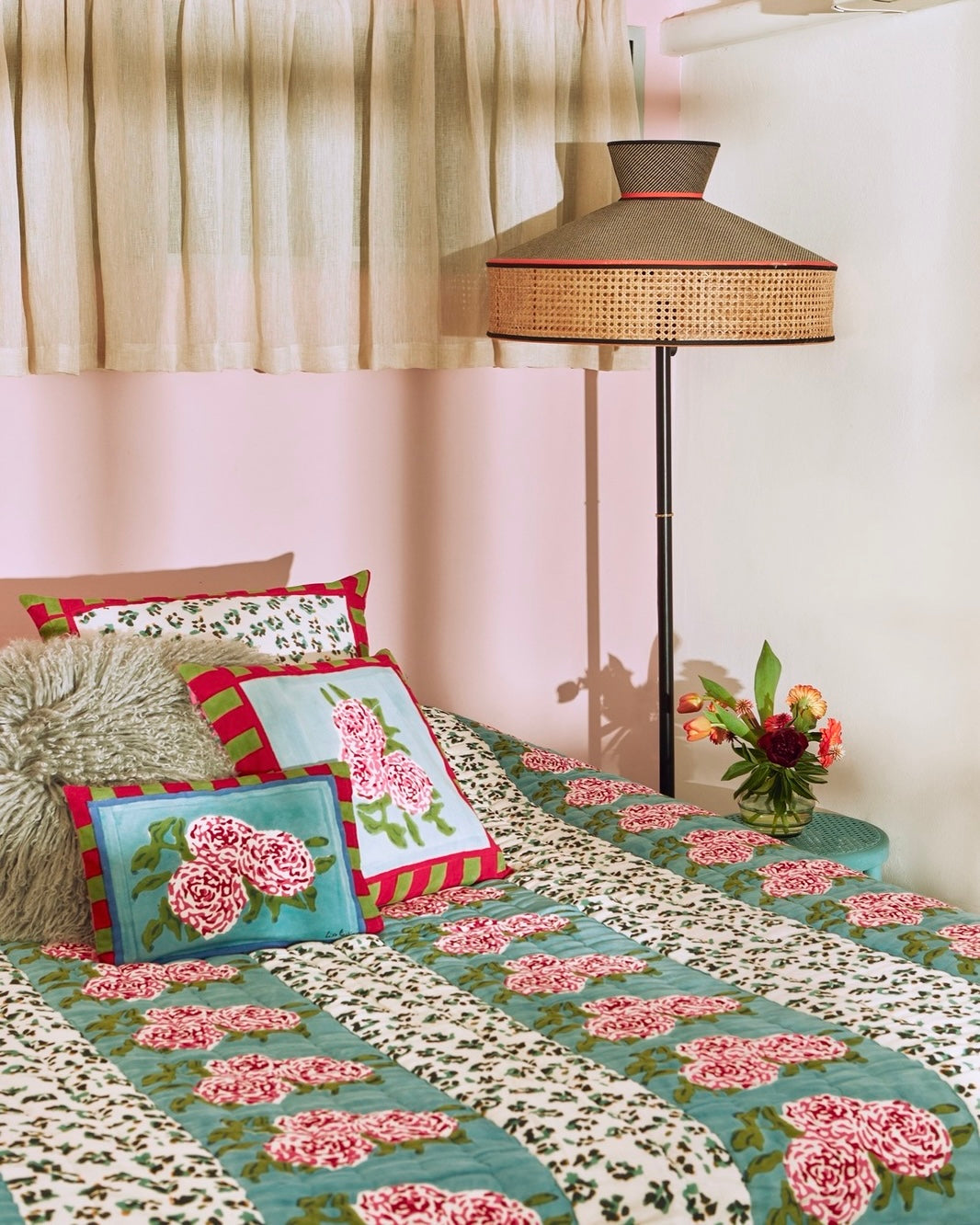 Lisa Corti Leopard Stripes Sky Pillow