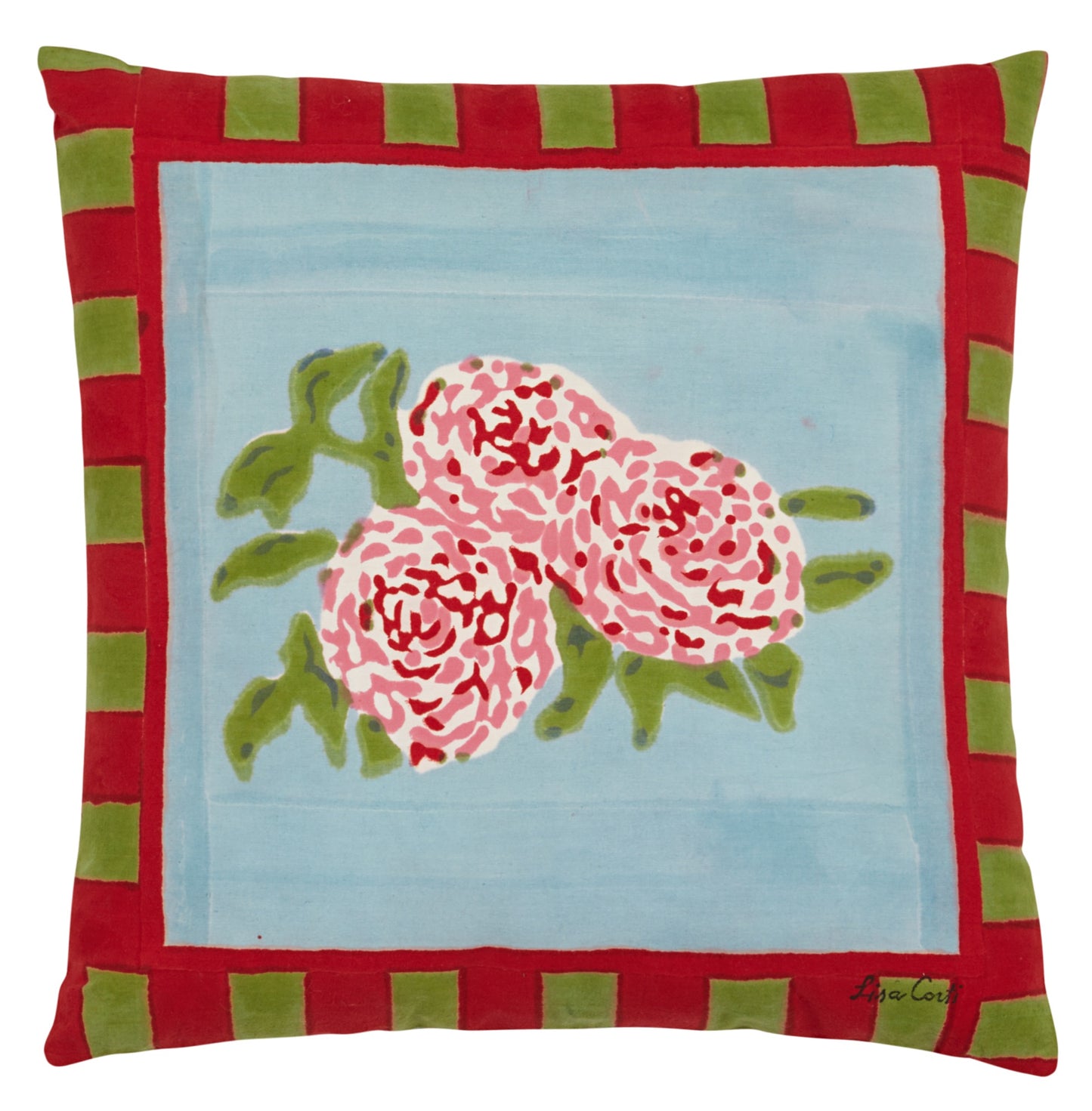 Lisa Corti Leopard Stripes Sky Pillow
