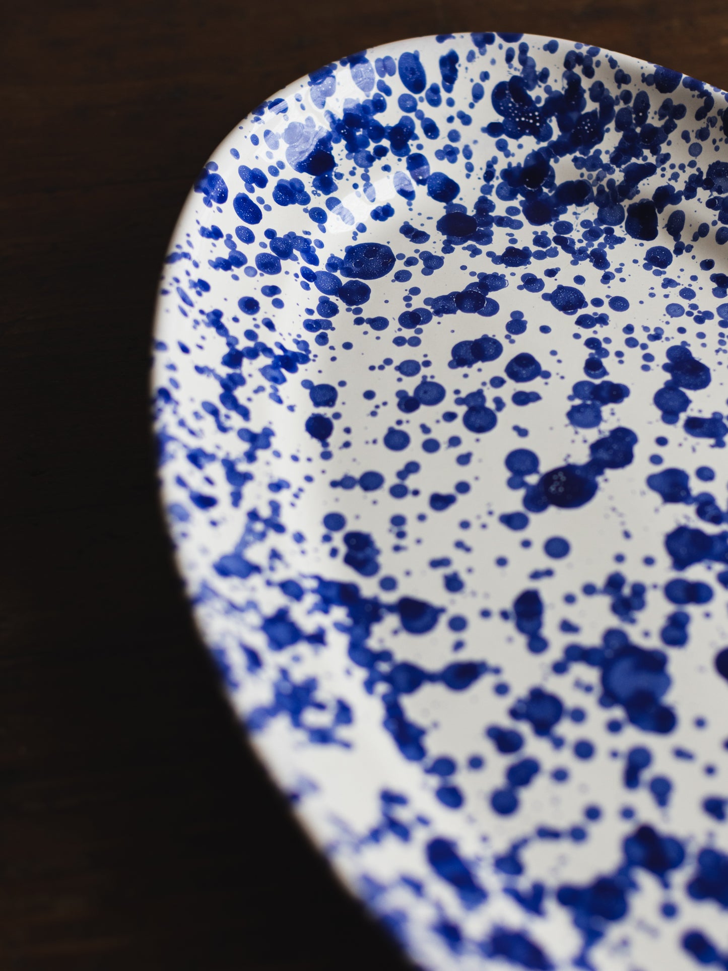 Ceramic Splatter Medium Oval Plate