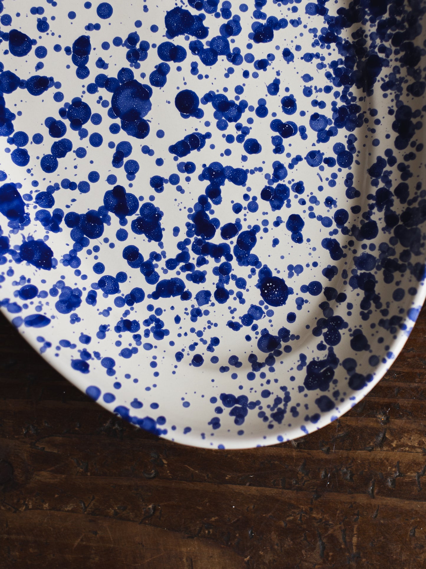 Ceramic Splatter Medium Oval Plate