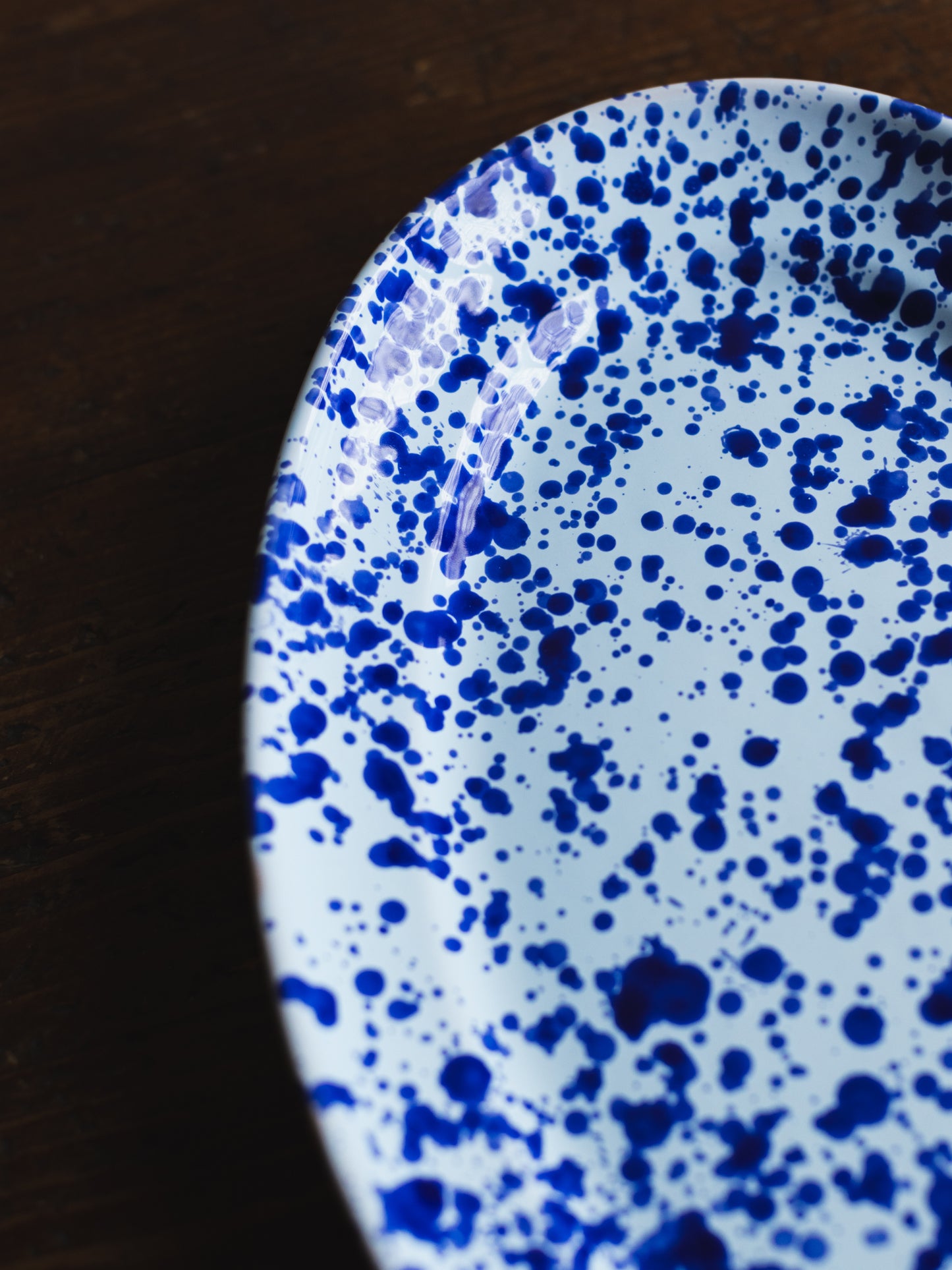 Ceramic Splatter Medium Oval Plate