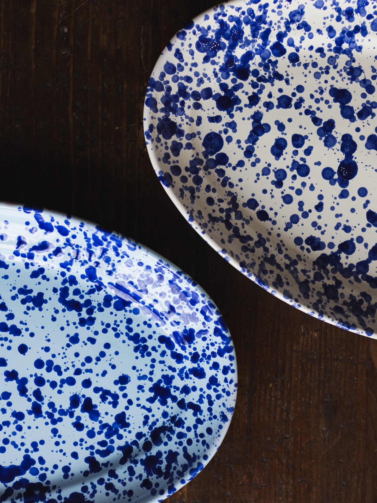 Ceramic Splatter Medium Oval Plate