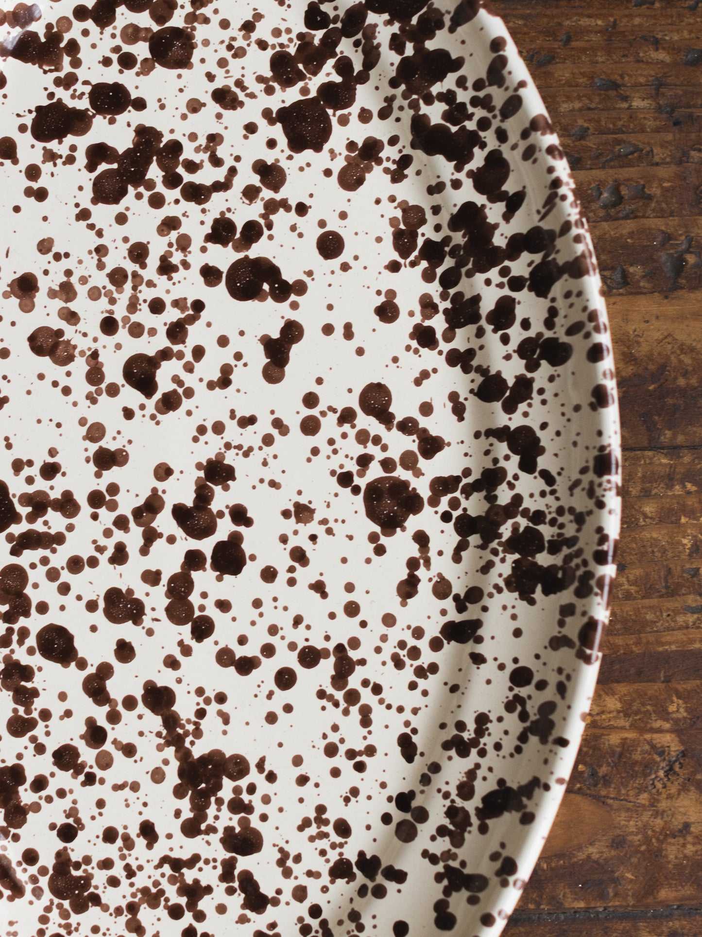 Ceramic Splatter Medium Oval Plate