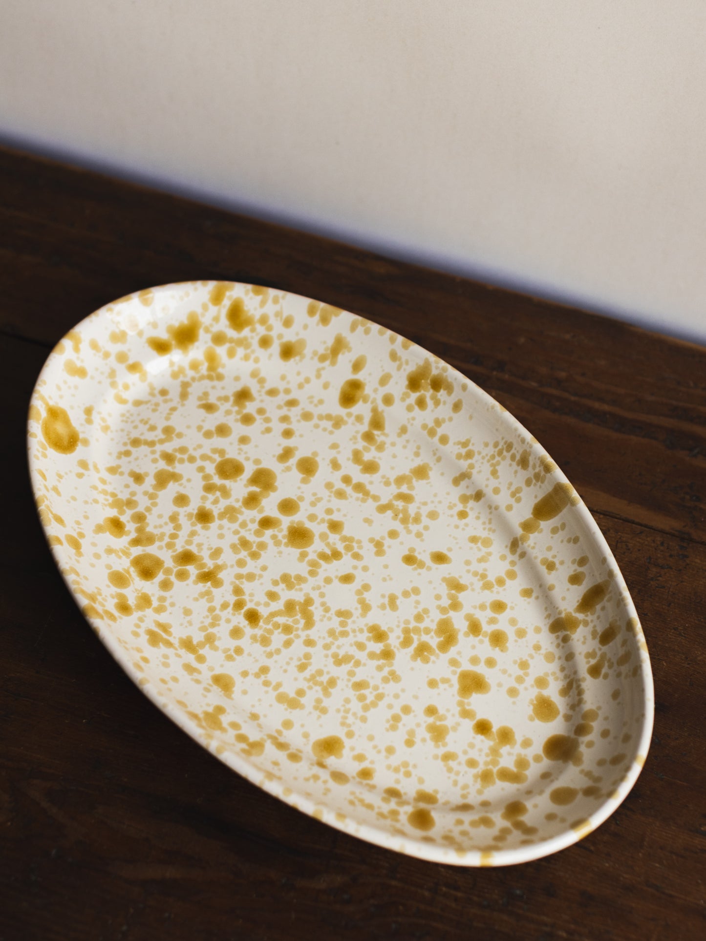 Ceramic Splatter Medium Oval Plate