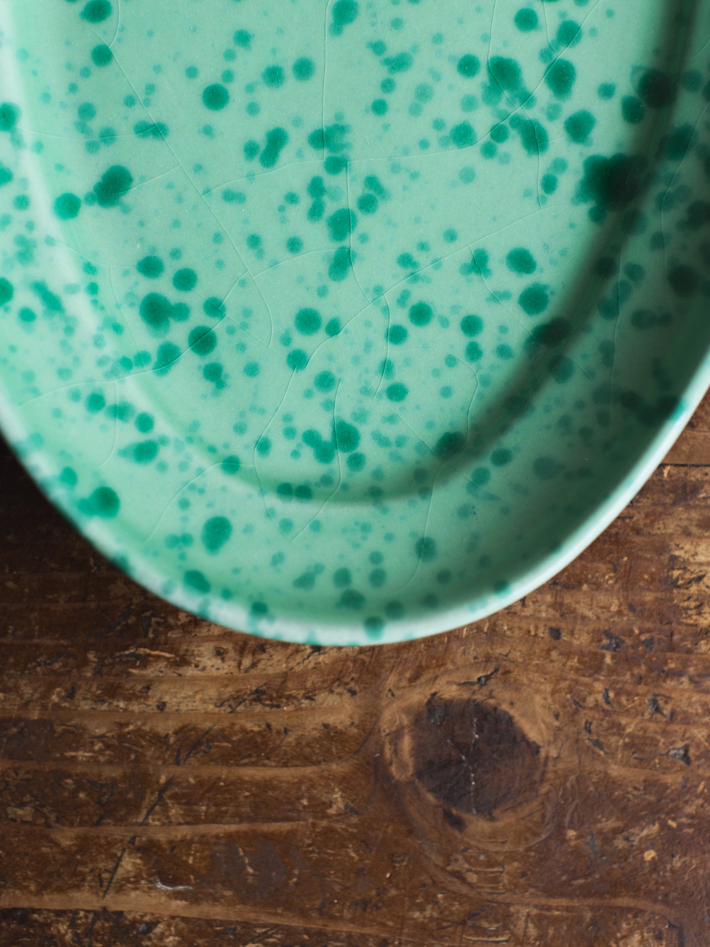 Ceramic Splatter Medium Oval Plate