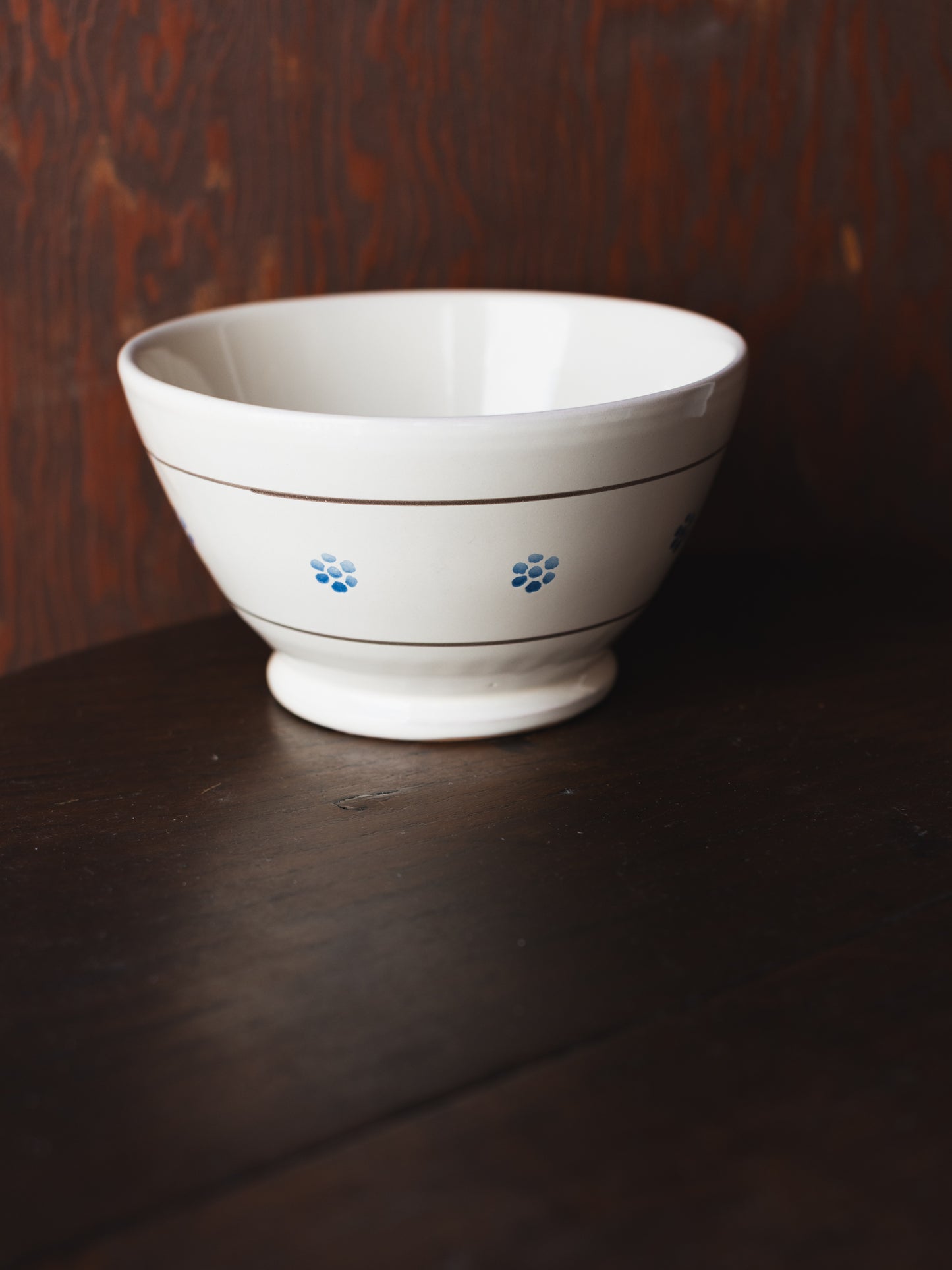 Ceramic Splatter Footed Berry Bowl