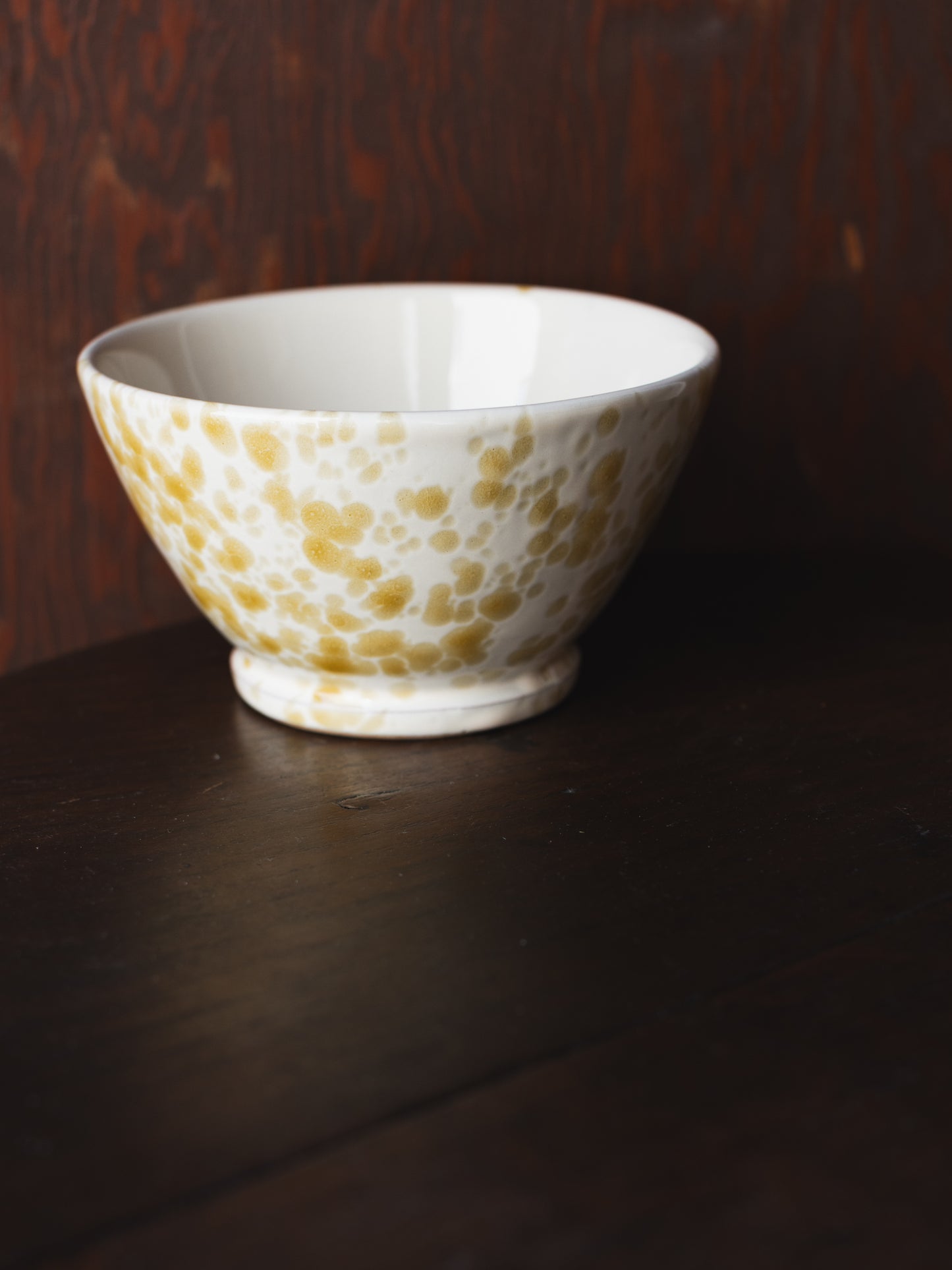 Ceramic Splatter Footed Berry Bowl