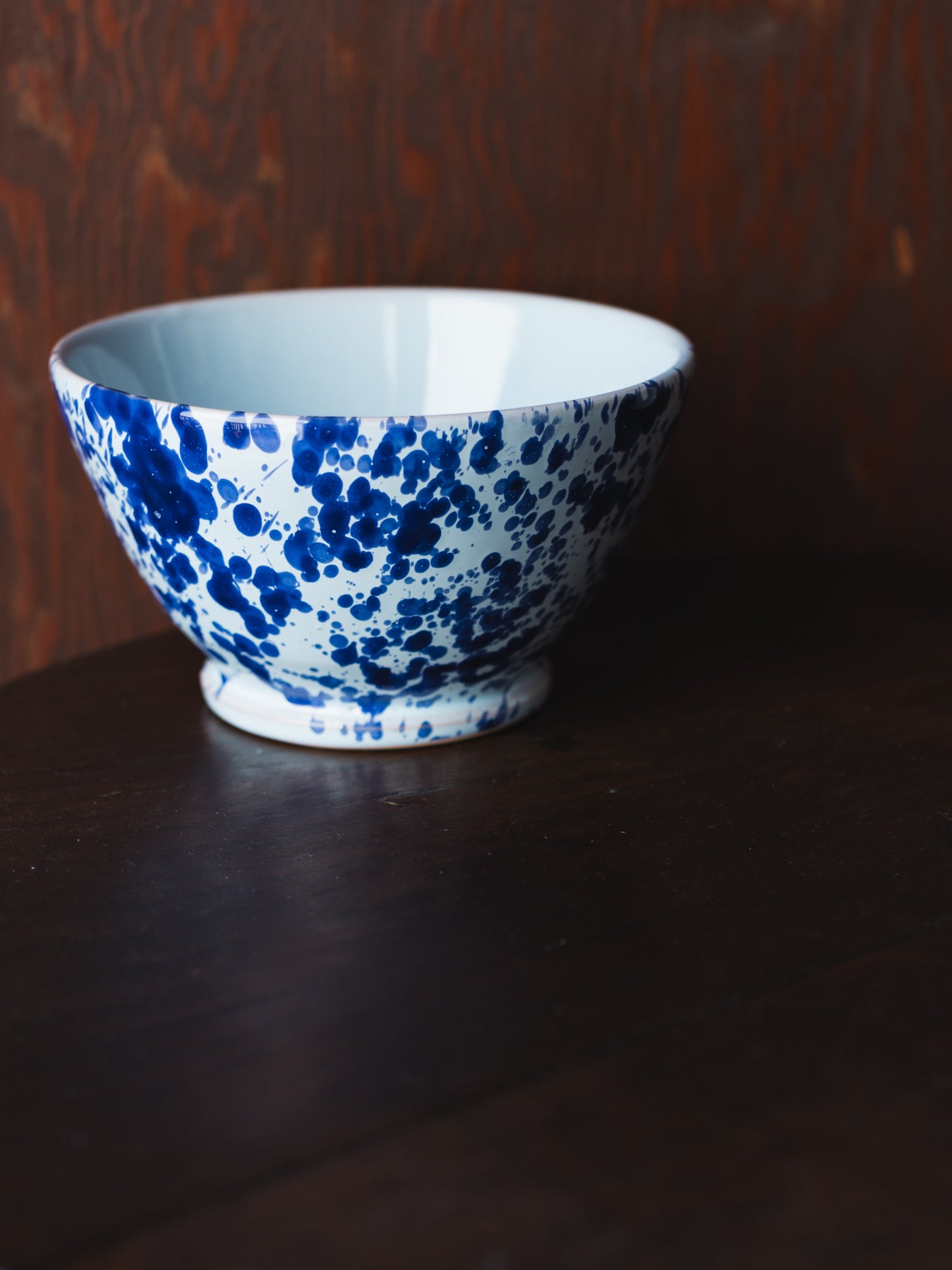 Ceramic Splatter Footed Berry Bowl