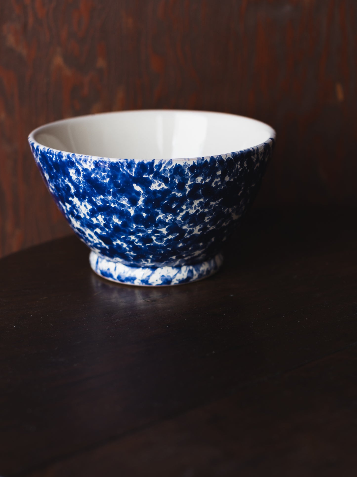 Ceramic Splatter Footed Berry Bowl