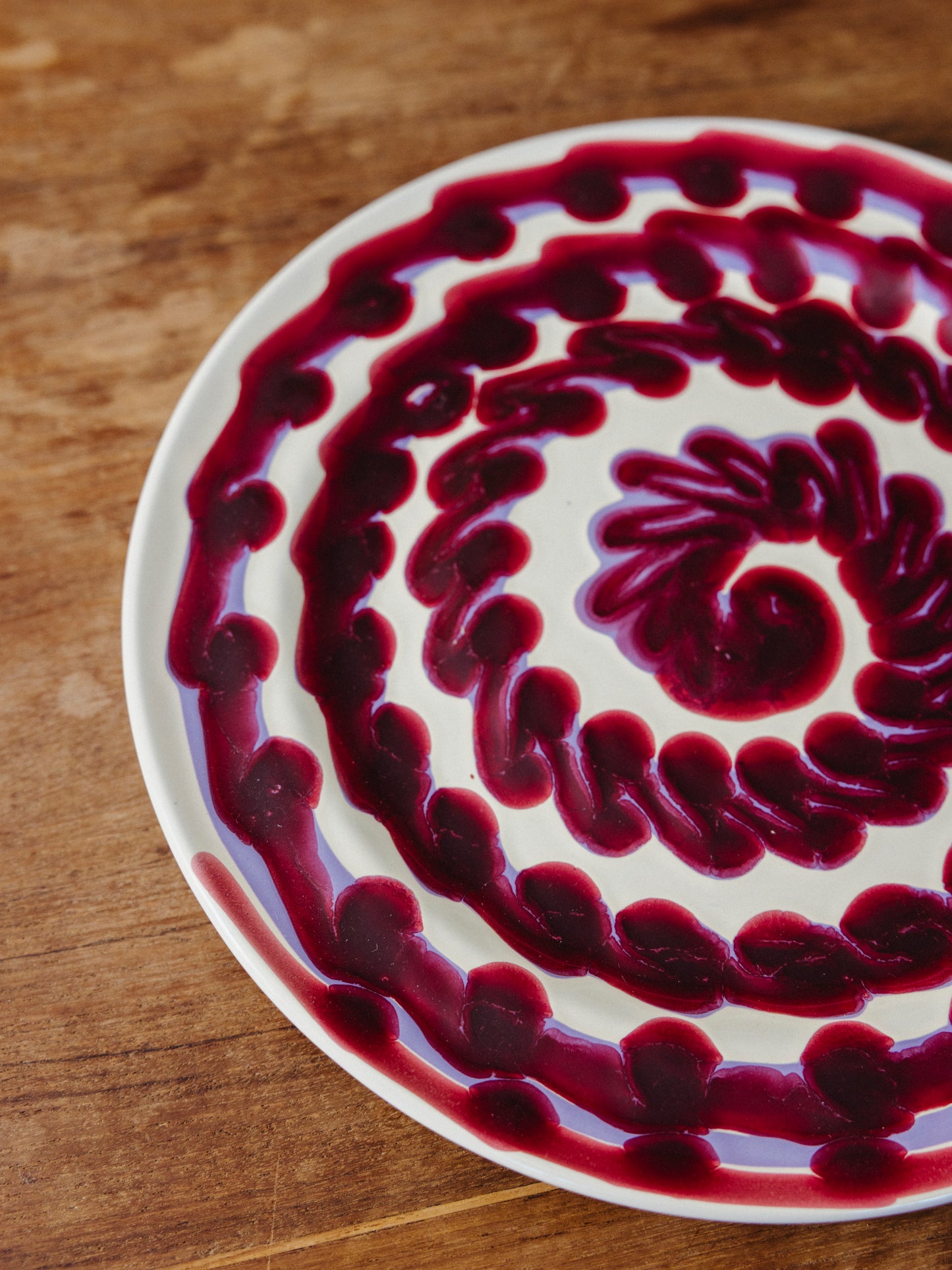 Ceramic Spiral Dinner Plate, No. 02