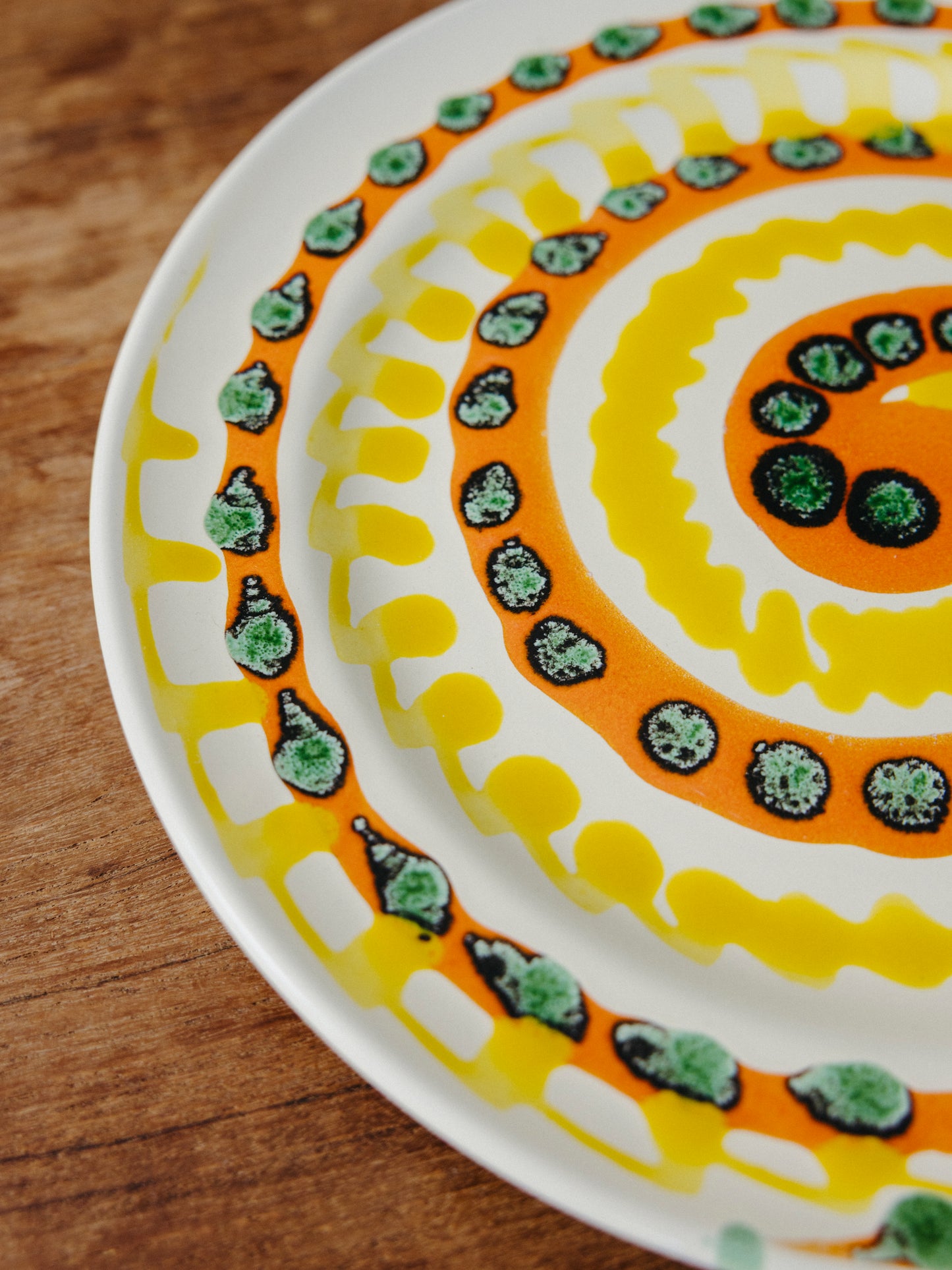 Ceramic Spiral Dinner Plate, No. 06