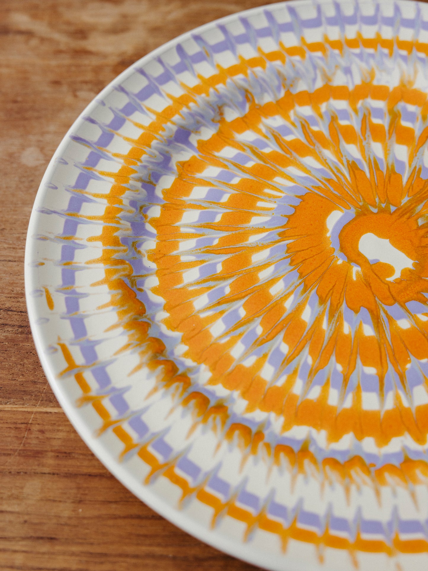 Ceramic Spiral Dinner Plate, No. 07