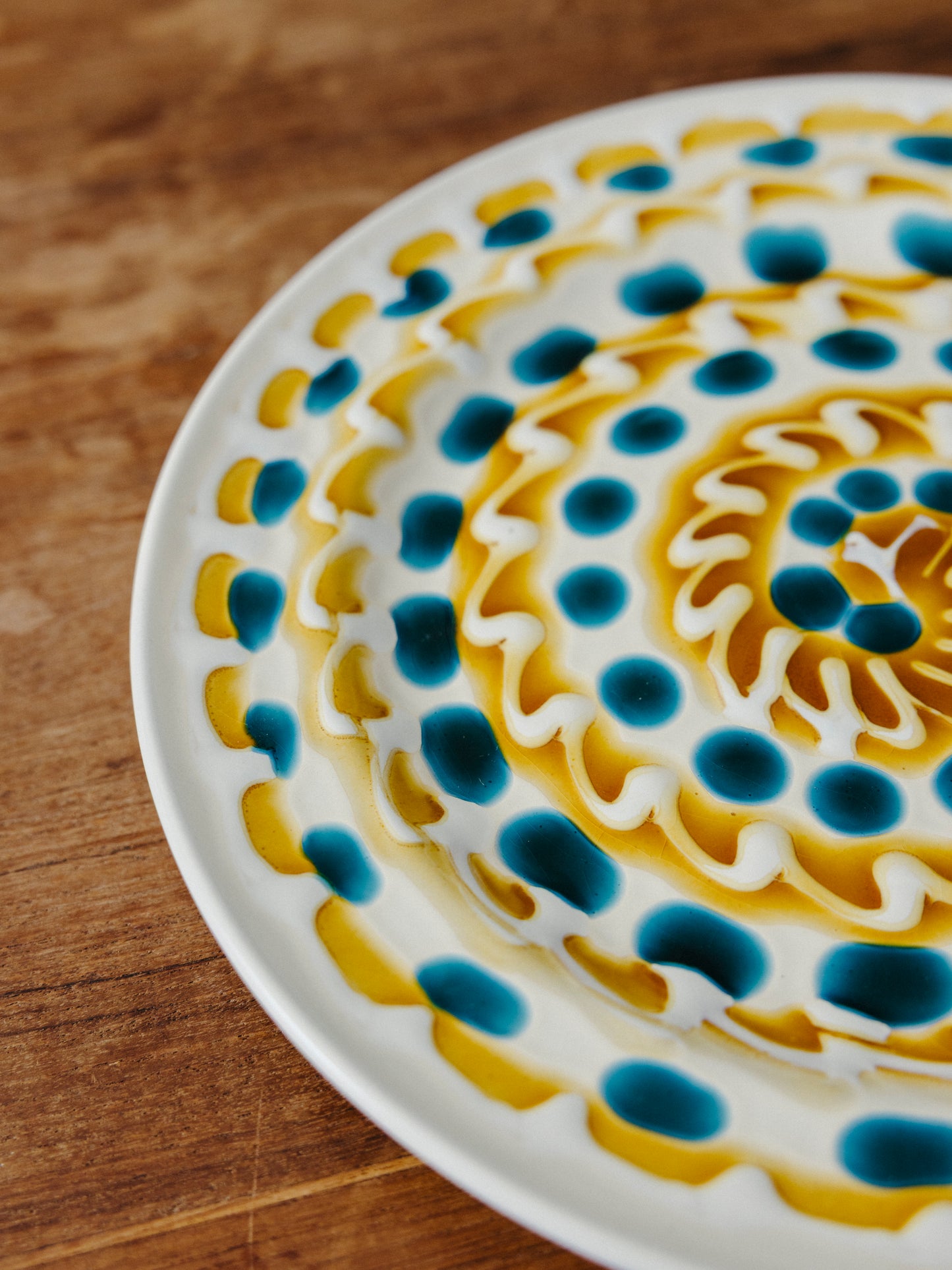 Ceramic Spiral Dinner Plate, No. 10