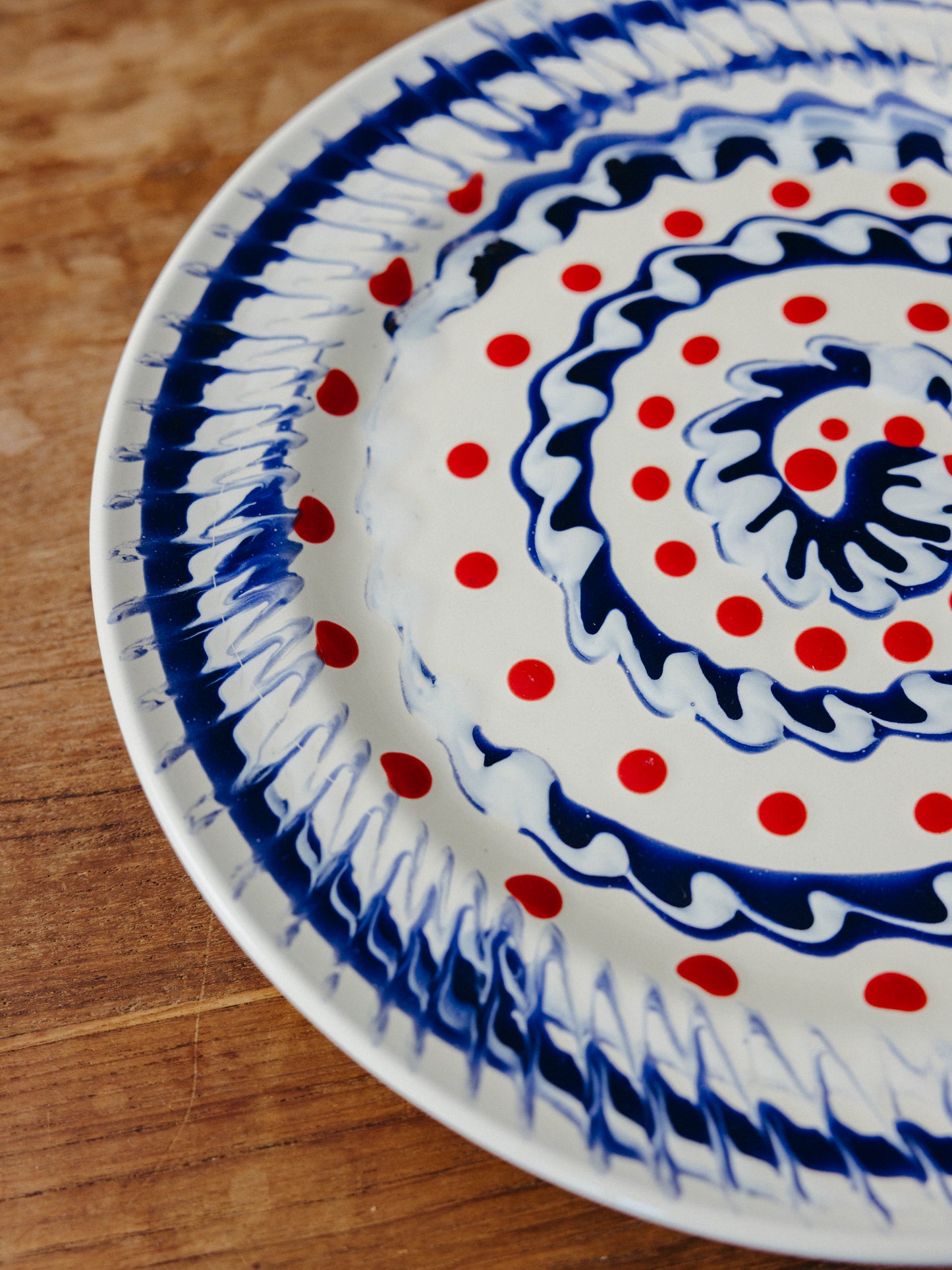 Ceramic Spiral Dinner Plate, No. 11