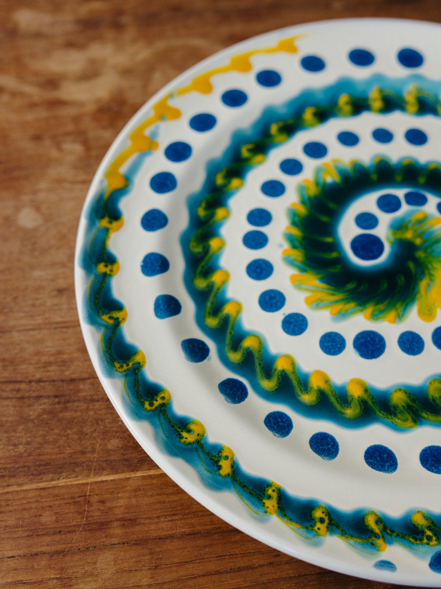 Ceramic Spiral Dinner Plate, No. 16