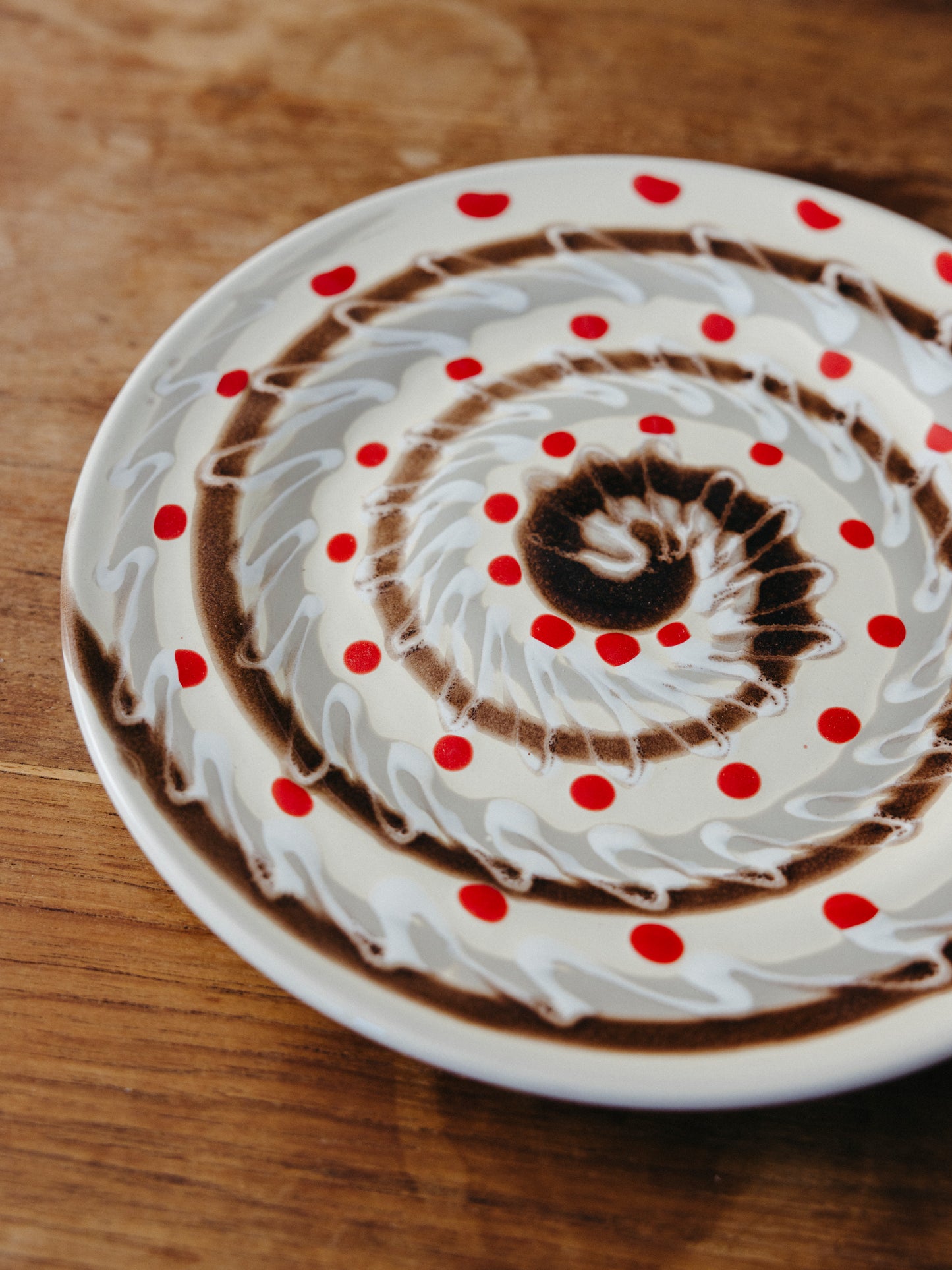 Ceramic Spiral Fruit Plate, No. 10