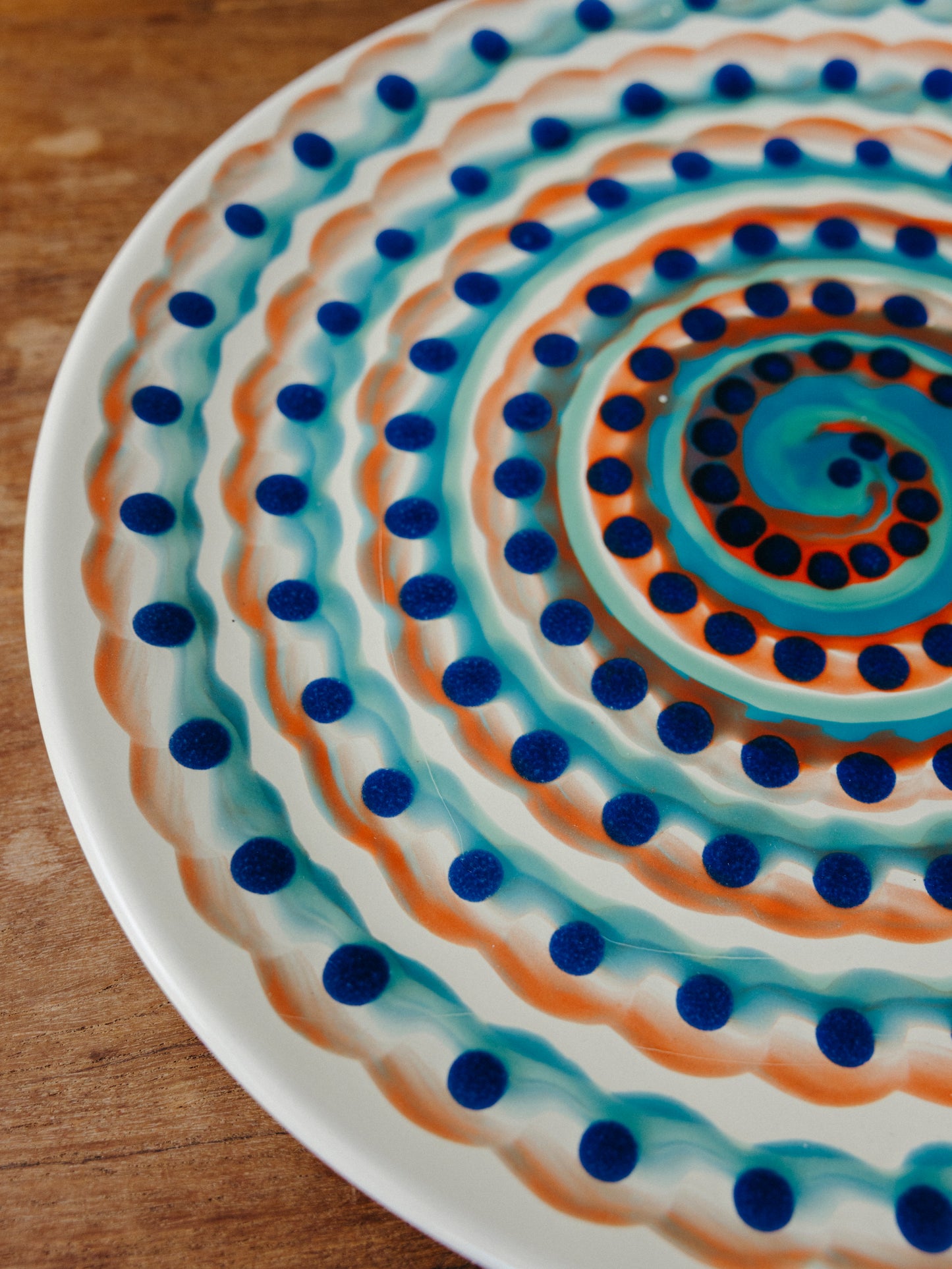 Ceramic Spiral Cake Plate, No. 05