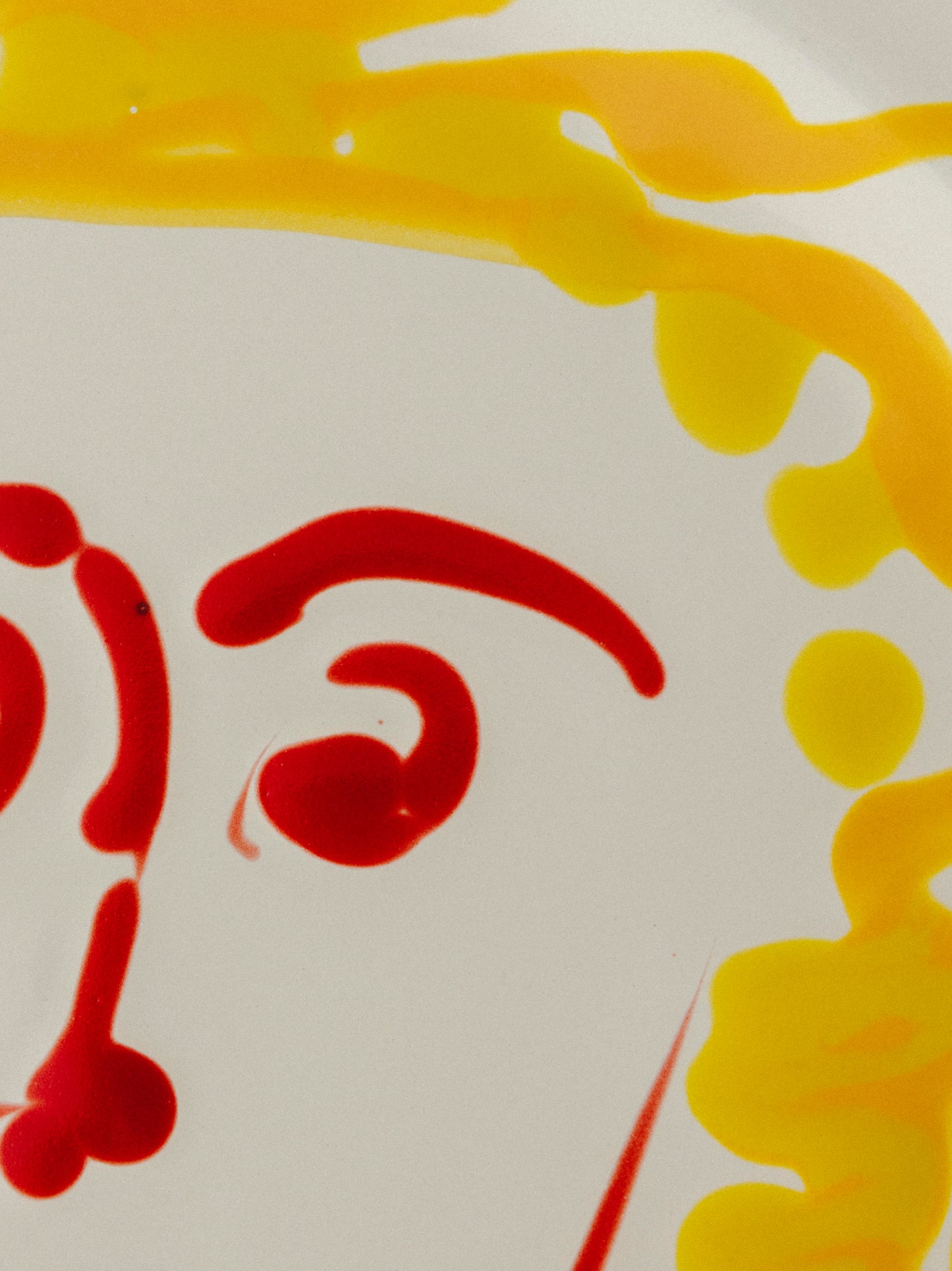 Ceramic Face Dinner Plate, No. 14
